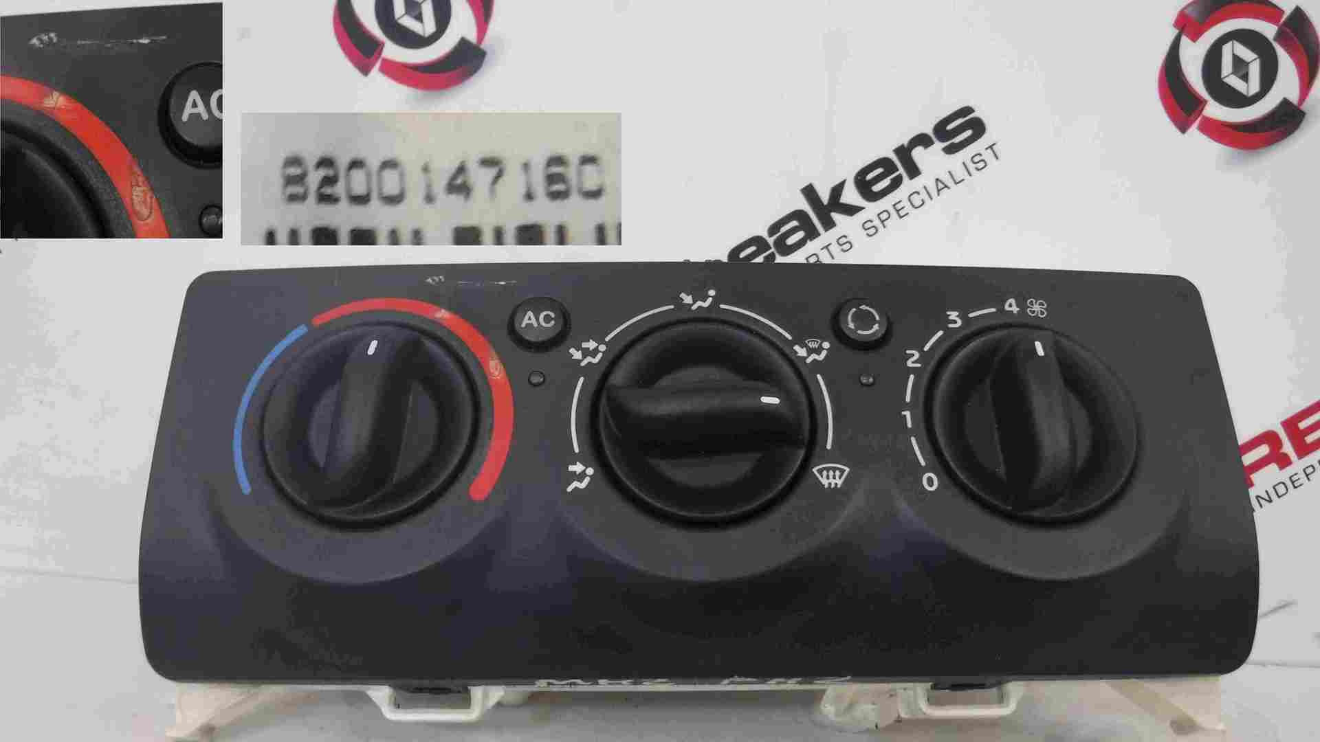 Renault Clio MK2 2001-2006 Heater Controls Dials Clock Gauges 820014716