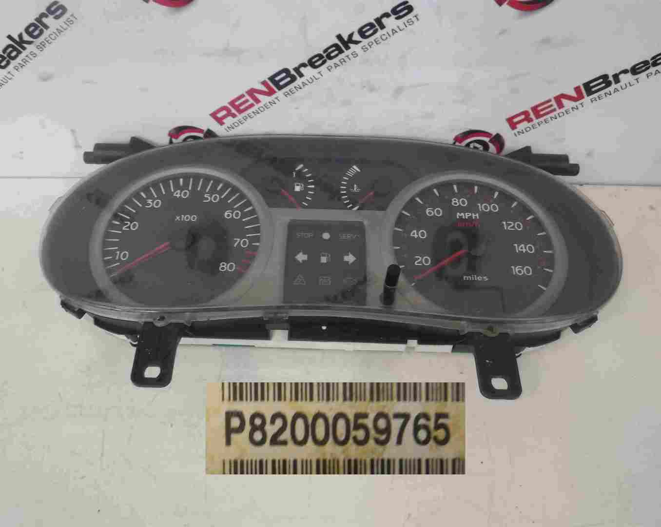 Renault Clio MK2 2001-2006 Instrument Panel Clocks Gauges 67K 8200059765