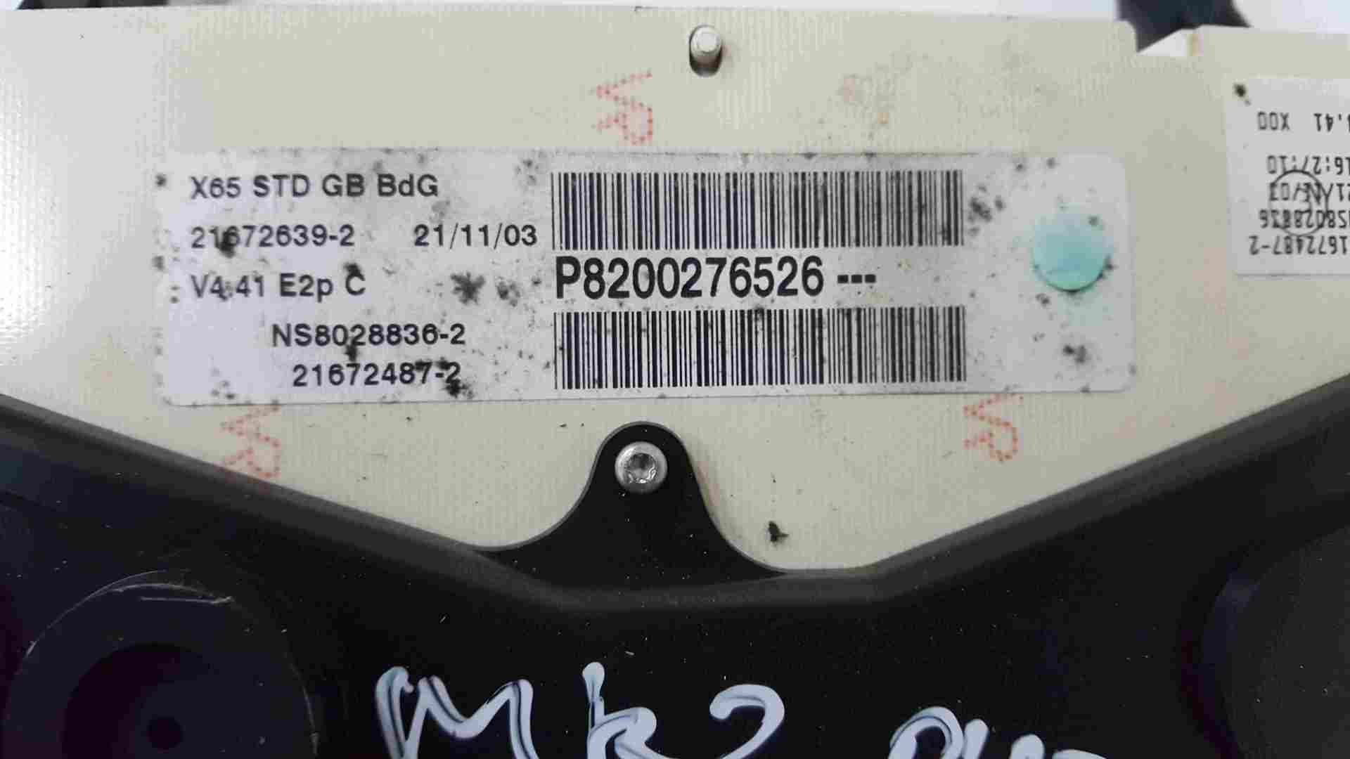 Thumb 3 Renault Clio MK2 2001-2006 Instrument Panel Dials Clocks 79K 8200276526
