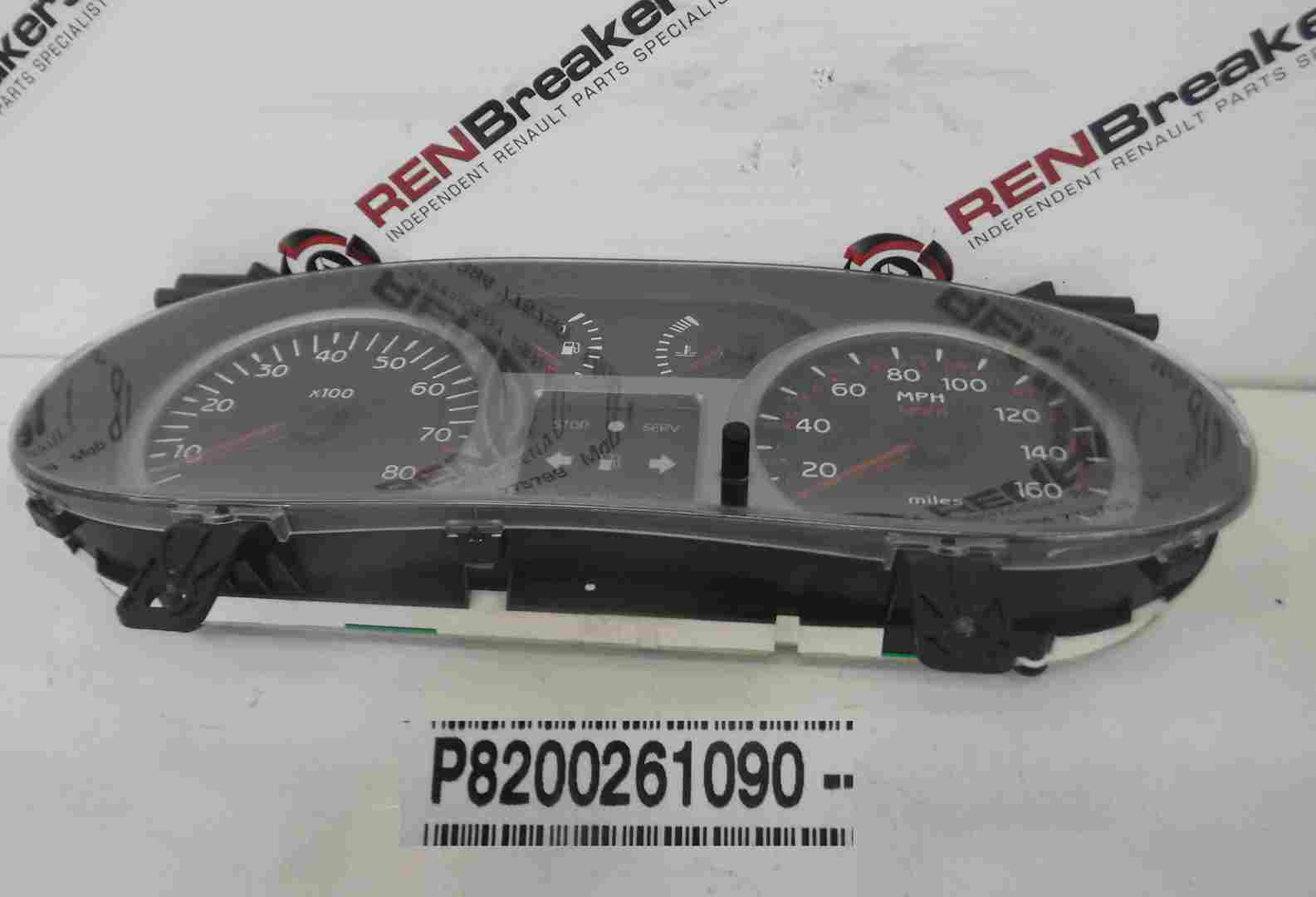 Renault Clio MK2 2001-2006 Instrument Panel Dials Clocks 83k 8200261090