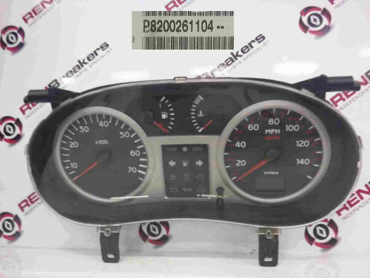 Renault Clio MK2 2001-2006 Instrument Panel Dials Gauges Clocks 106K 8200261104