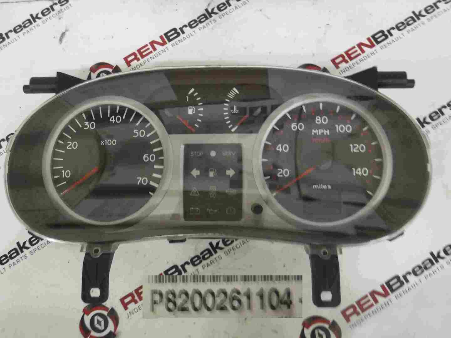 Renault Clio MK2 2001-2006 Instrument Panel Dials Gauges Clocks 115K 8200261104