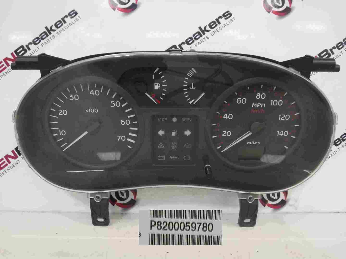 Renault Clio MK2 2001-2006 Instrument Panel Dials Gauges Clocks 131K 8200059780