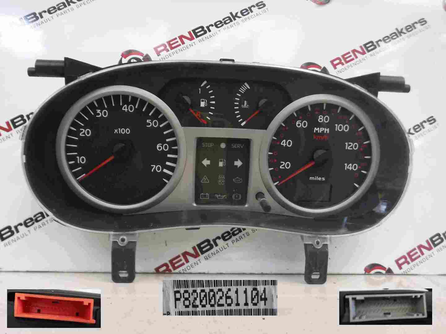 Renault Clio MK2 2001-2006 Instrument Panel Dials Gauges Clocks 61K