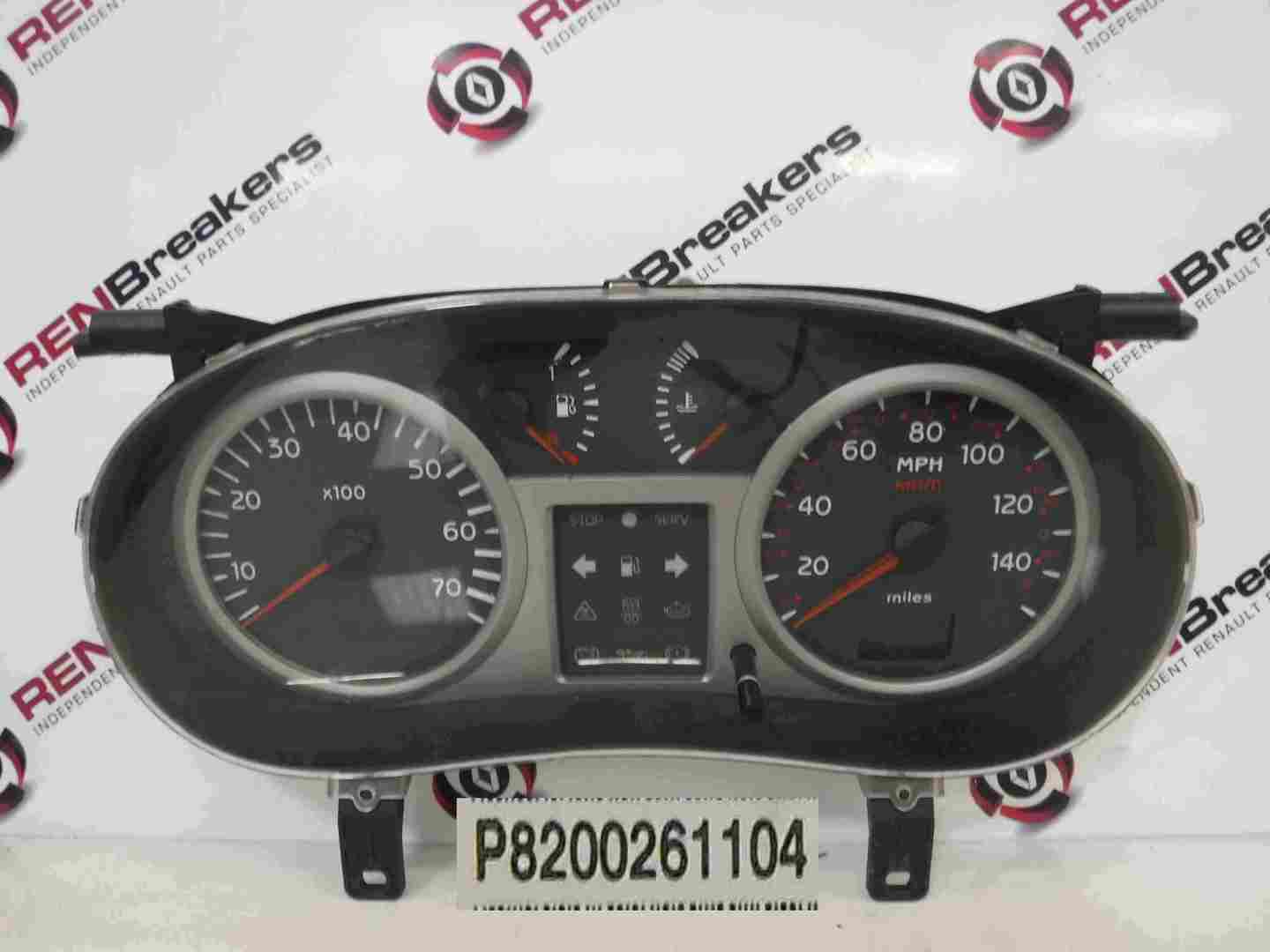 Renault Clio MK2 2001-2006 Instrument Panel Dials Gauges Clocks 74K 8200261104