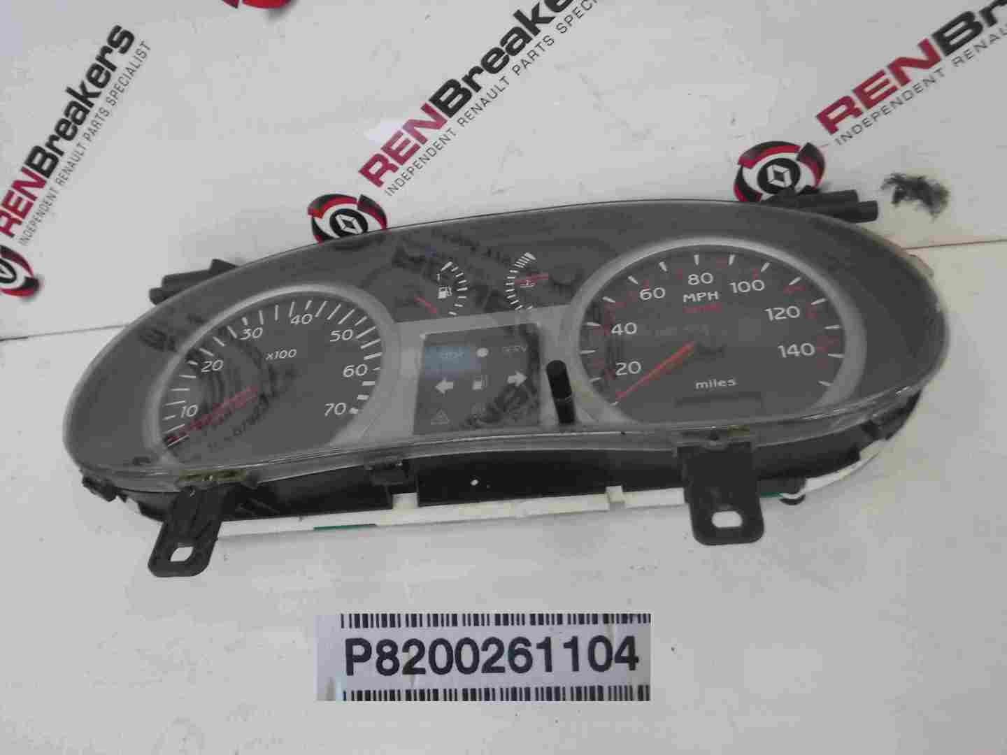 Renault Clio MK2 2001-2006 Instrument Panel Dials Gauges Clocks 120k 8200261104