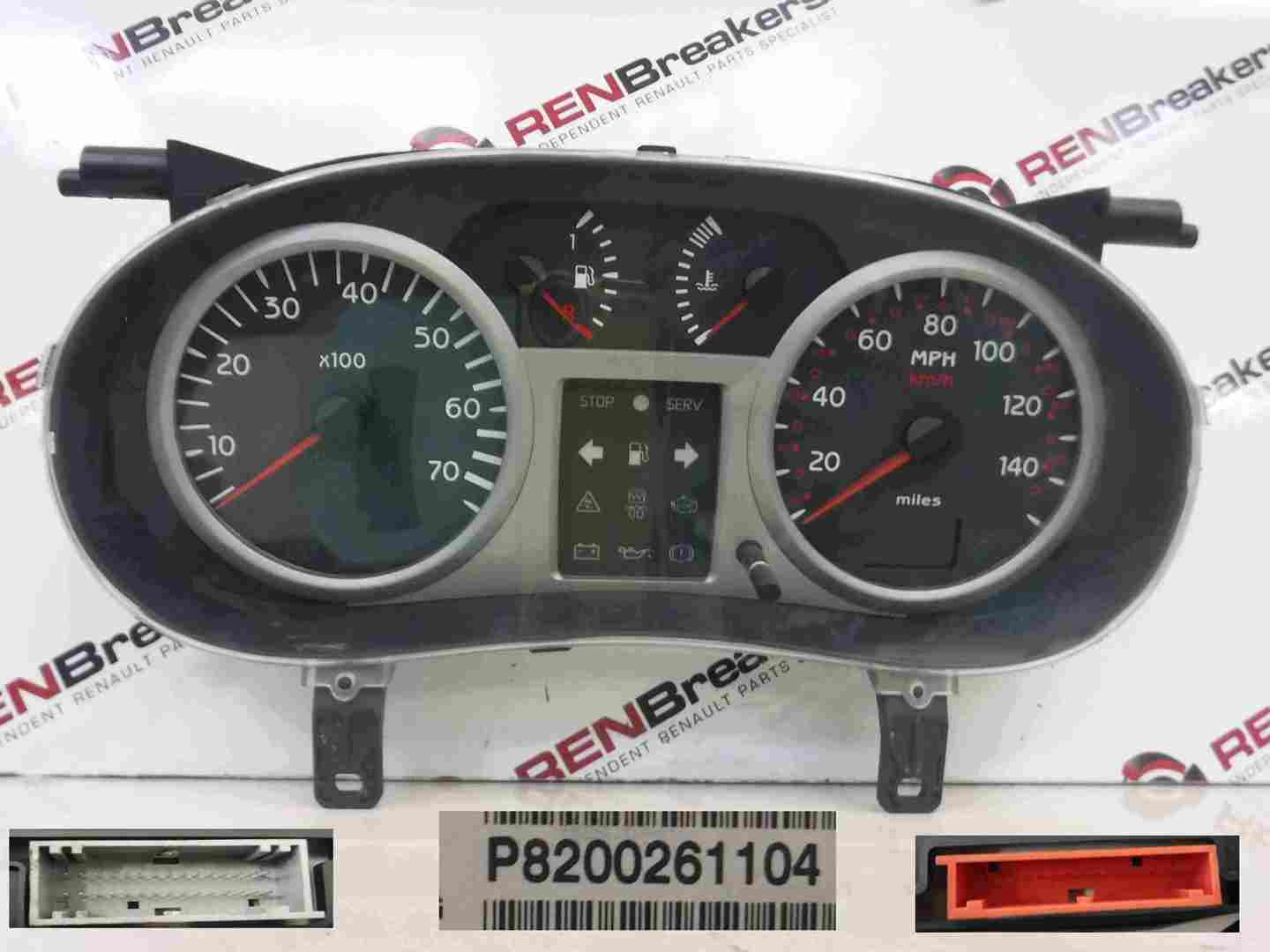 Renault Clio MK2 2001-2006 Instrument Panel Dials Gauges Clocks 88K