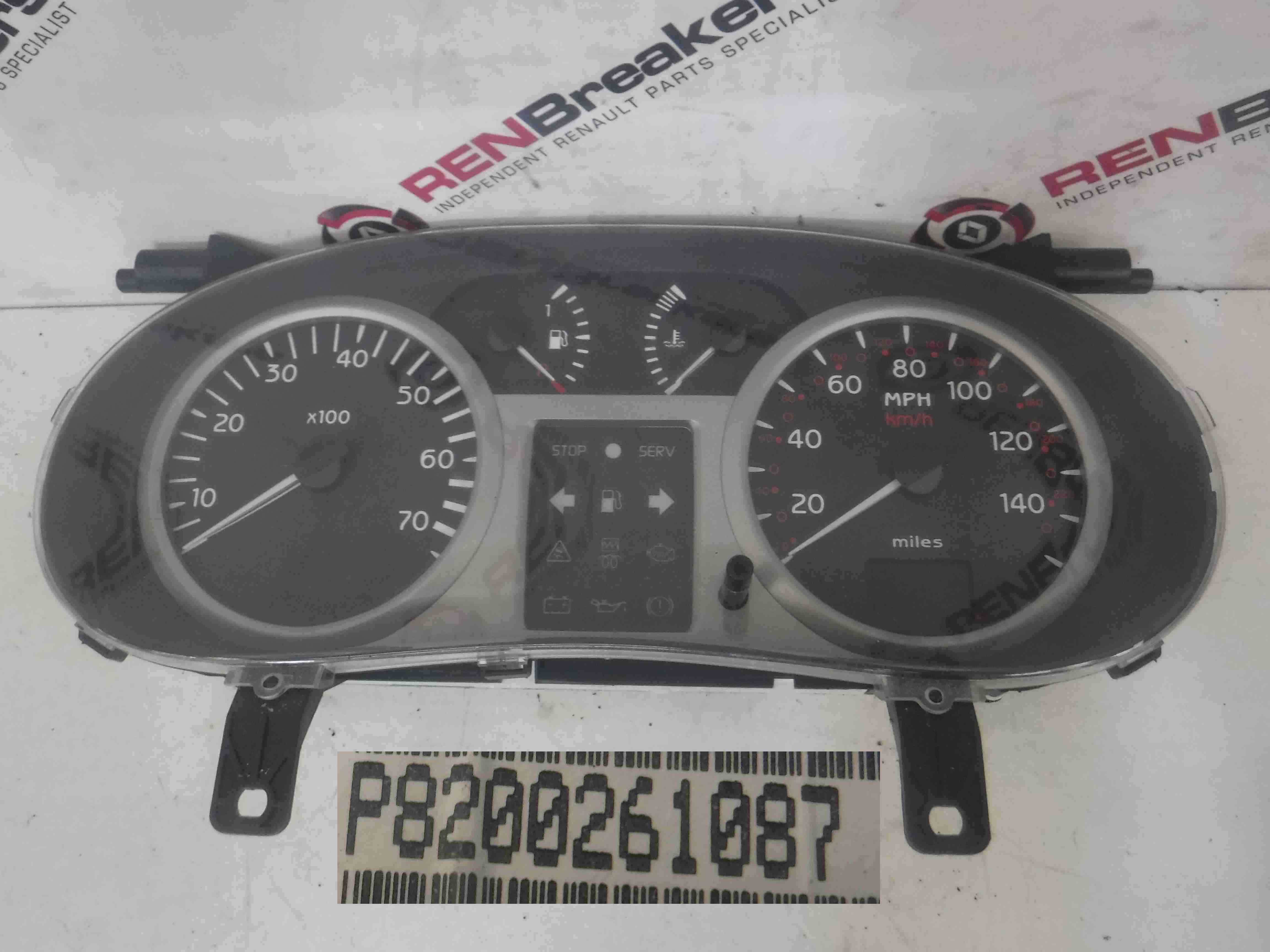 Renault Clio MK2 2001-2006 Instrument Panel Dials Gauges Clocks Cluster 77K