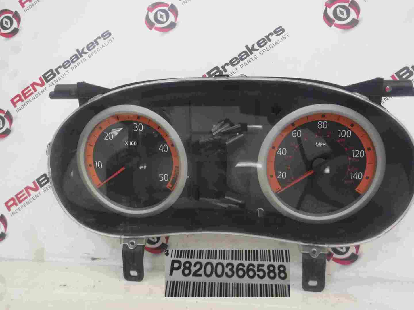 Renault Clio MK2 2001-2006 Instrument Panel Dials Gauges Clocks Orange