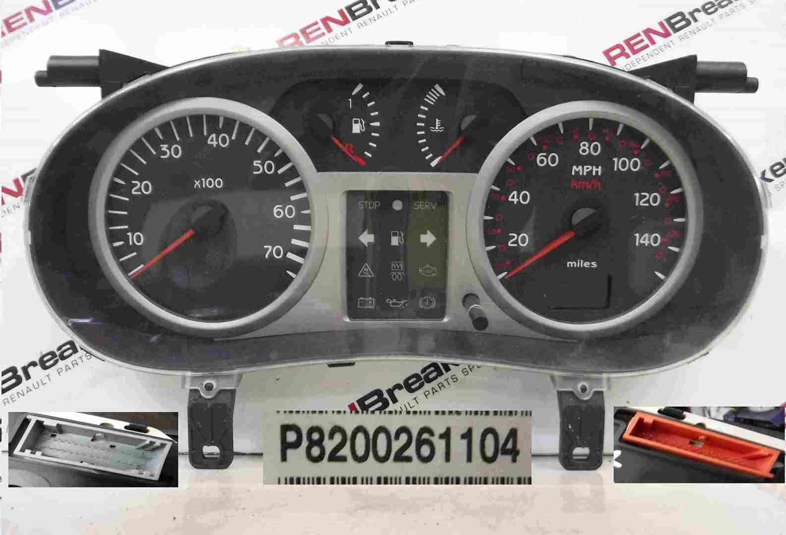 Renault Clio MK2 2001-2006 Instrument Panel Dials Gauges Speedo  8200261104