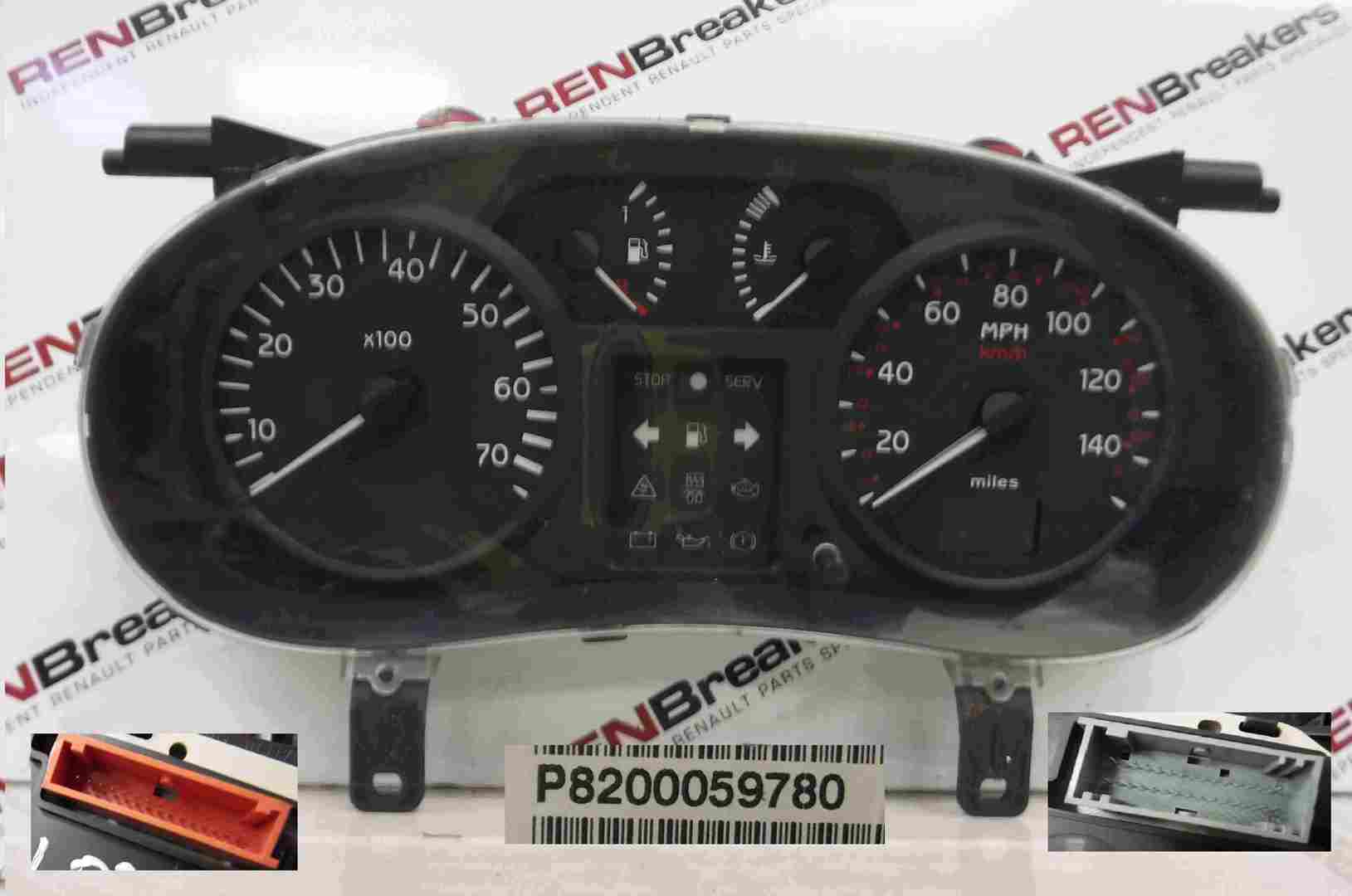 Renault Clio MK2 2001-2006 Instrument Panel Dials Gauges Speedo 121K