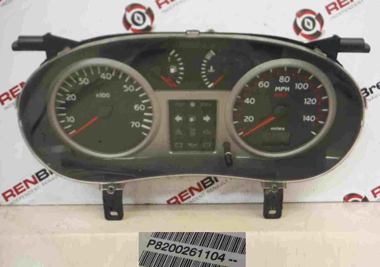 Renault Clio MK2 2001-2006 Instrument Panel Dials Gauges Speedo 148K 8200261104