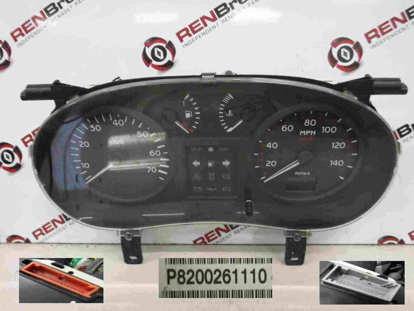 Renault Clio MK2 2001-2006 Instrument Panel Dials Gauges Speedo 73k 8200261110