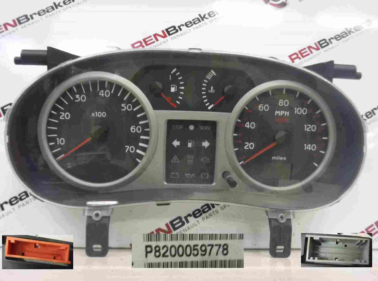 Renault Clio MK2 2001-2006 Instrument Panel Dials Gauges Speedo 92K 8200059778