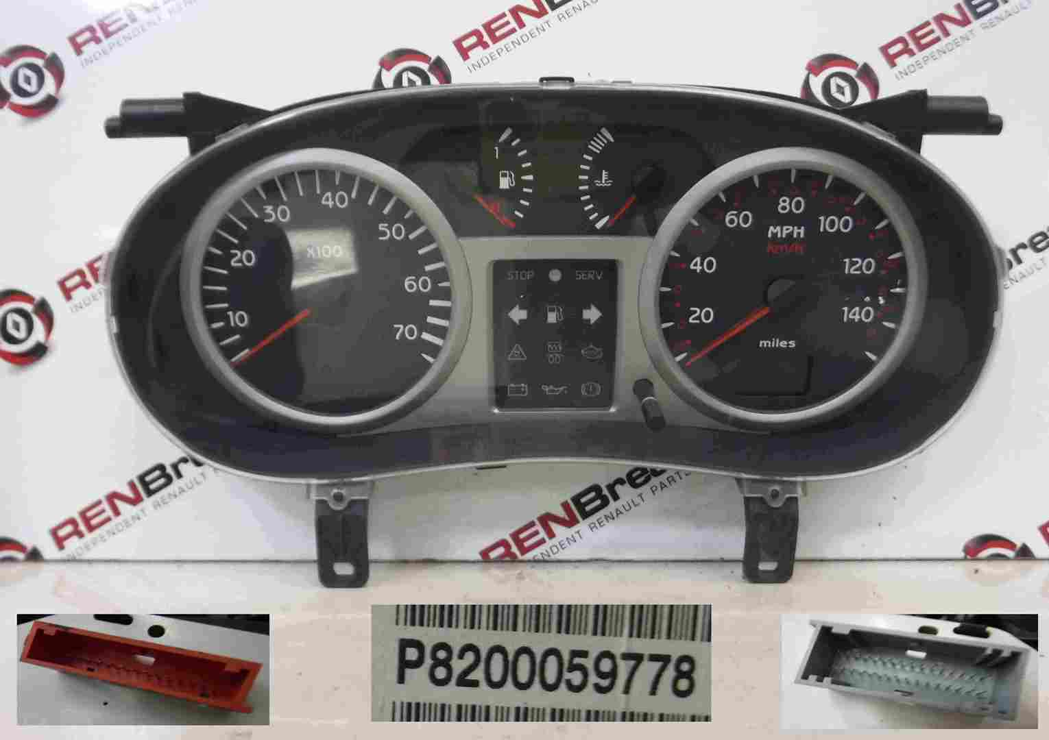 Renault Clio MK2 2001-2006 Instrument Panel Dials Gauges Speedo Clocks 91k