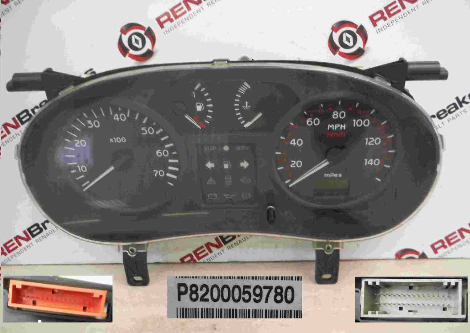 Renault Clio MK2 2001-2006 Instrument Panel Dials Gauges Speedo Clocks 115K