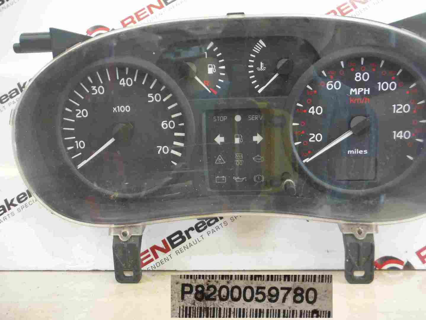 Renault Clio MK2 2001-2006 Instrument Panel Dials Gauges Speedo Clocks 57K