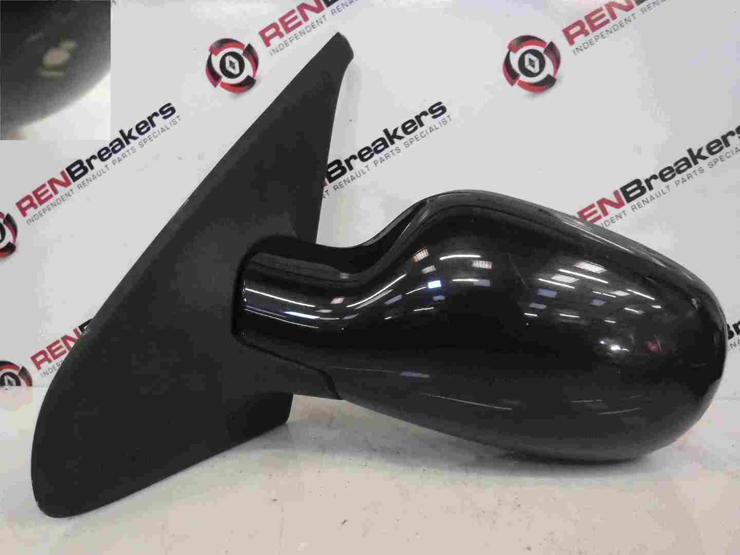 Renault Clio MK2 2001-2006 Passenger NS Wing Mirror Black 676
