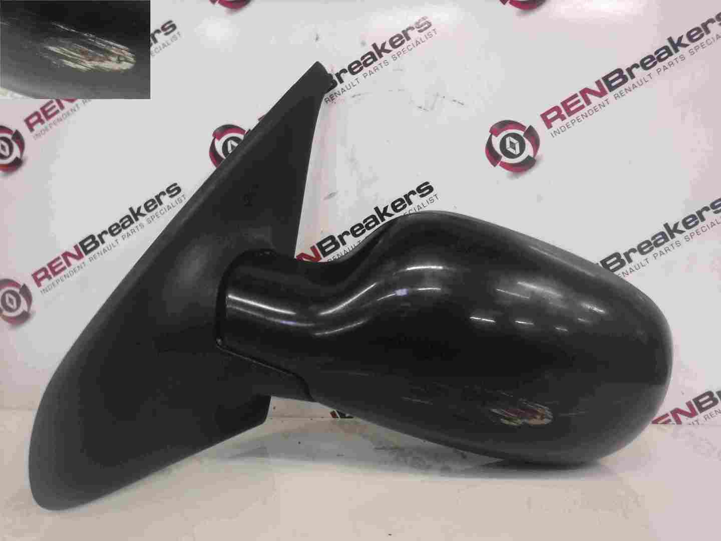 Renault Clio MK2 2001-2006 Passenger NS Wing Mirror Black 676