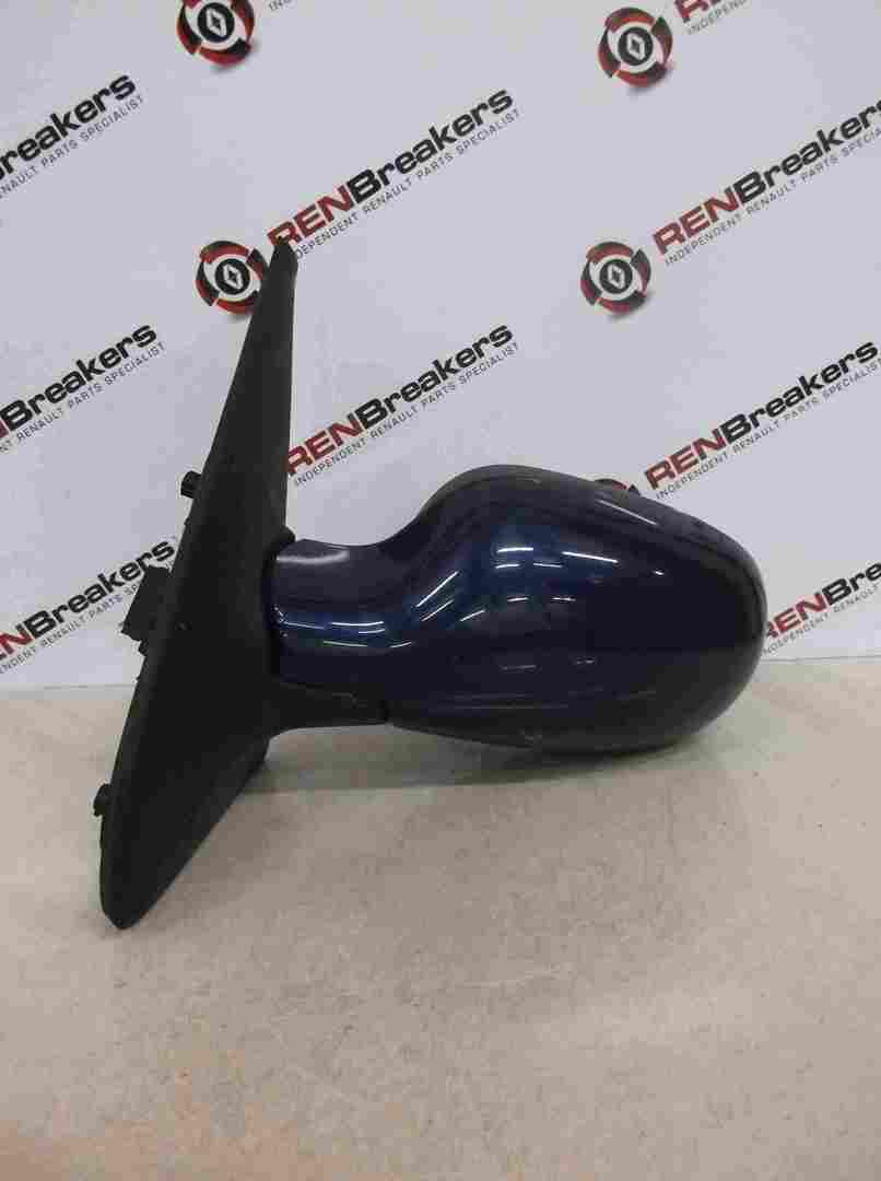 Renault Clio MK2 2001-2006 Passenger NS Wing Mirror Blue TED33