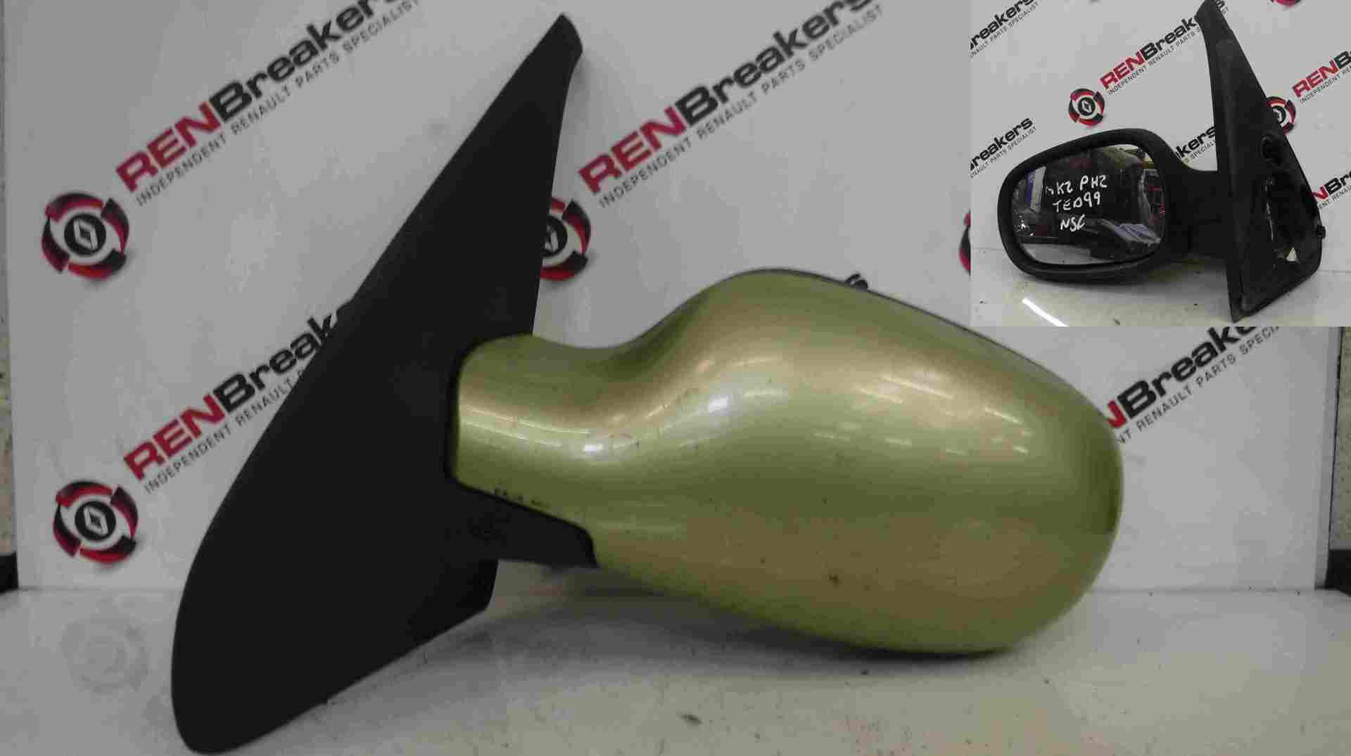 Renault Clio MK2 2001-2006 Passenger NS Wing Mirror Green TED99 Electric