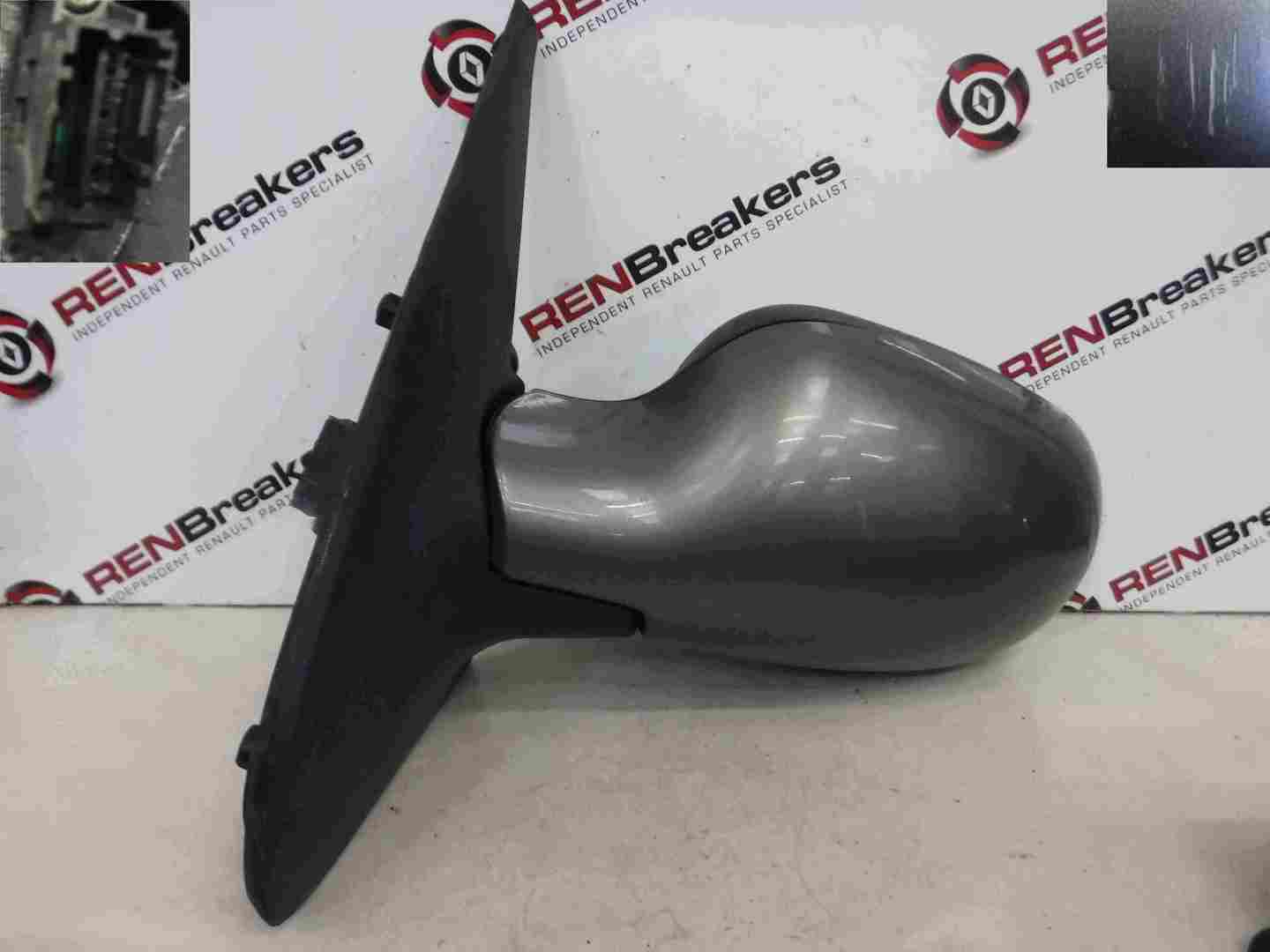 Renault Clio MK2 2001-2006 Passenger NS Wing Mirror Grey 603