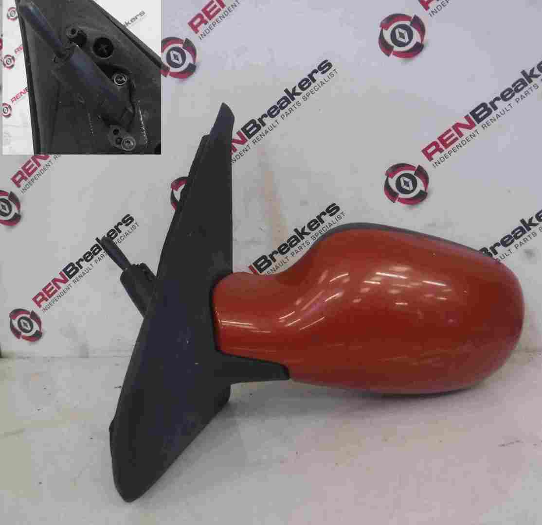 Renault Clio MK2 2001-2006 Passenger NS Wing Mirror Orange TED33 Manual