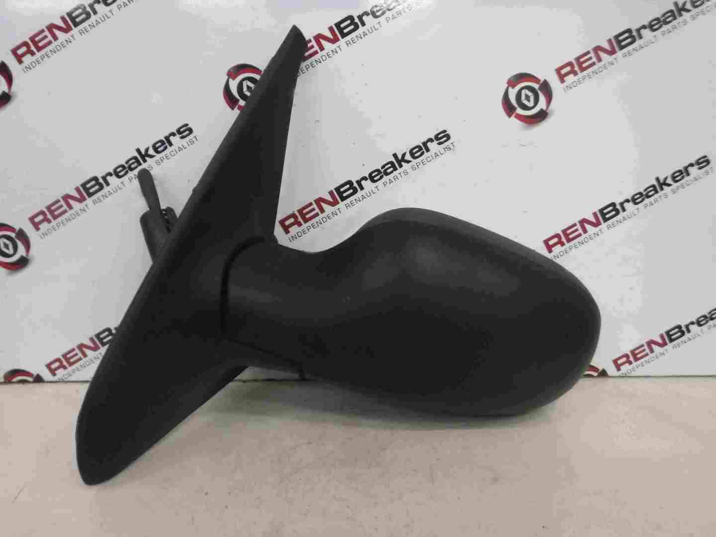 Renault Clio MK2 2001-2006 Passenger NS Wing Mirror Plain Black Manual