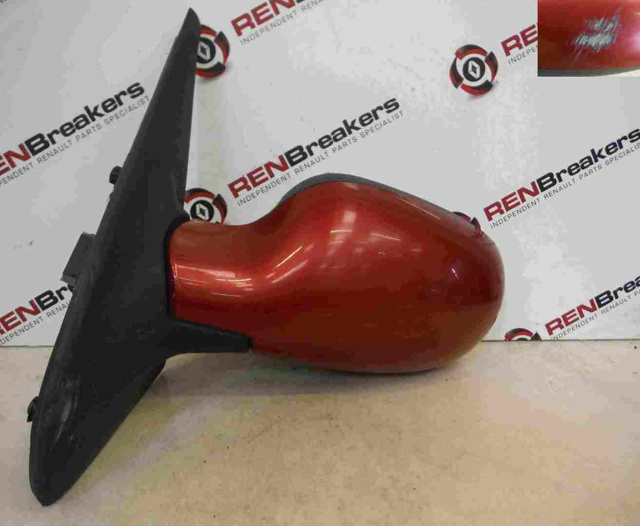 Renault Clio MK2 2001-2006 Passenger NS Wing Mirror Red TEB76