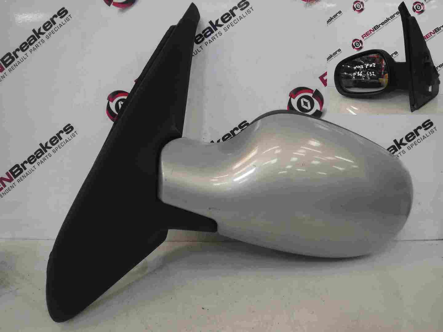 Renault Clio MK2 2001-2006 Passenger NS Wing Mirror Silver 632