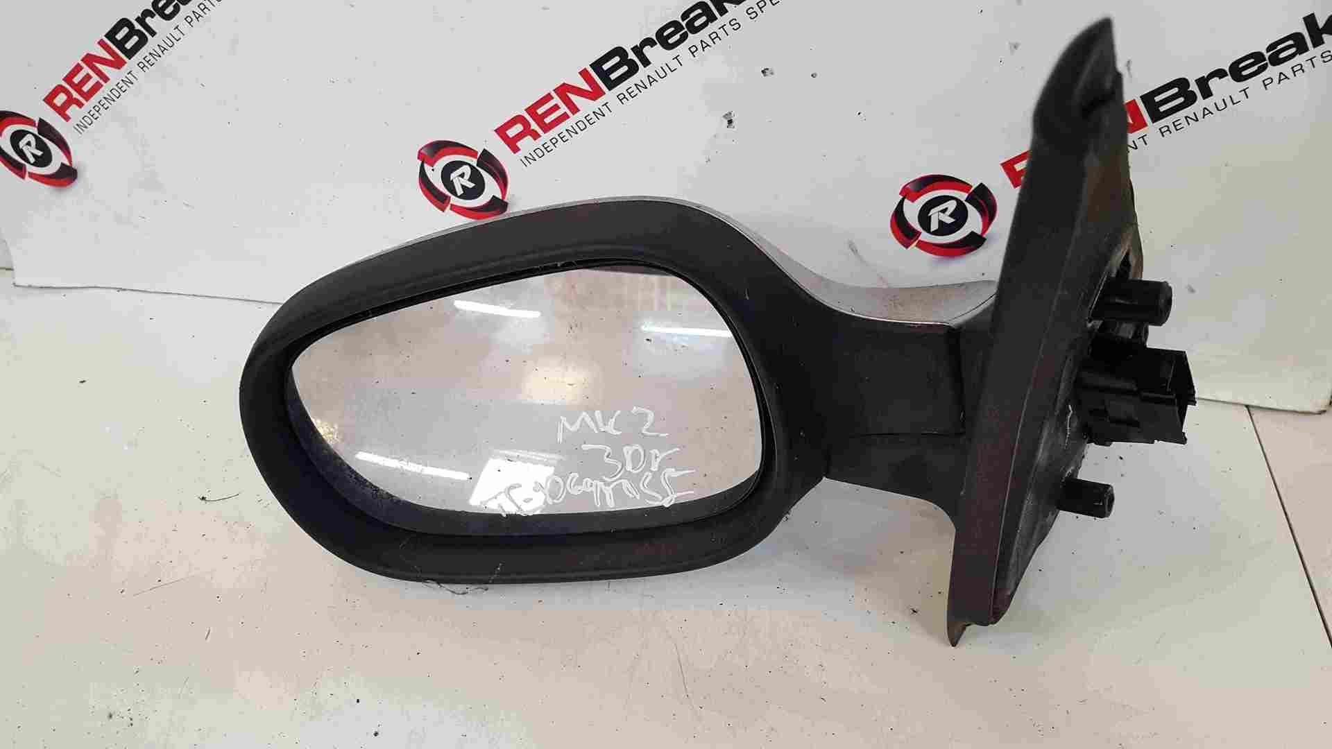 Thumb 4 Renault Clio MK2 2001-2006 Passenger NS Wing Mirror Silver TED69