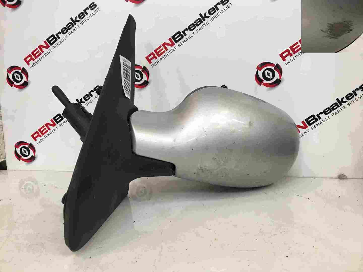 Renault Clio MK2 2001-2006 Passenger NS Wing Mirror Silver TED69 MANUAL