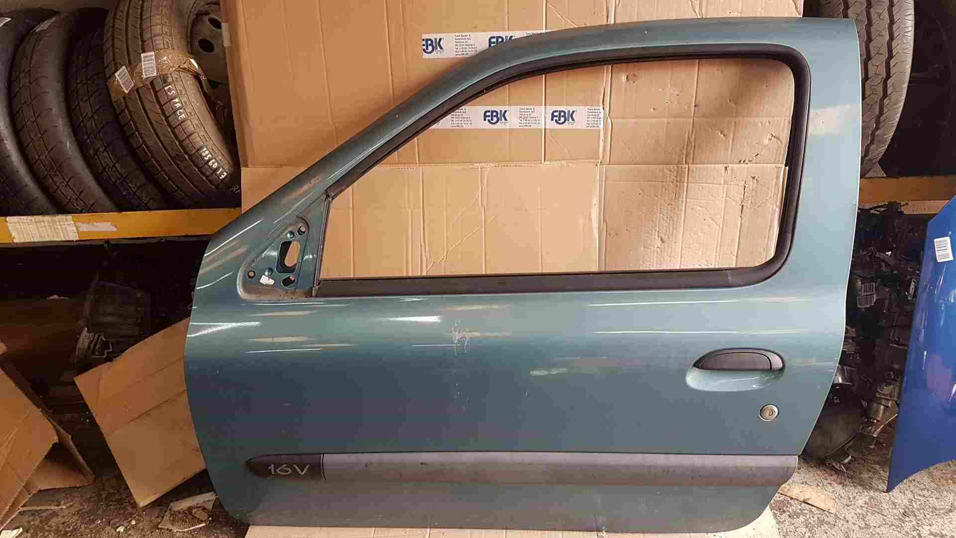 Renault Clio MK2 2001-2006 Passenger NSF Front Door Aqua Blue Tef47 3Dr