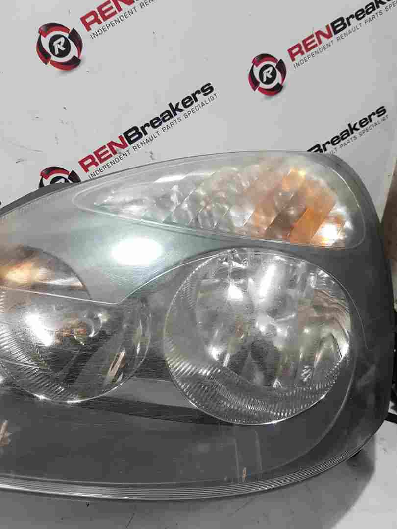 Thumb 3 Renault Clio MK2 2001-2006 Passenger NSF Front Headlight Grey Cloudy 8200478986