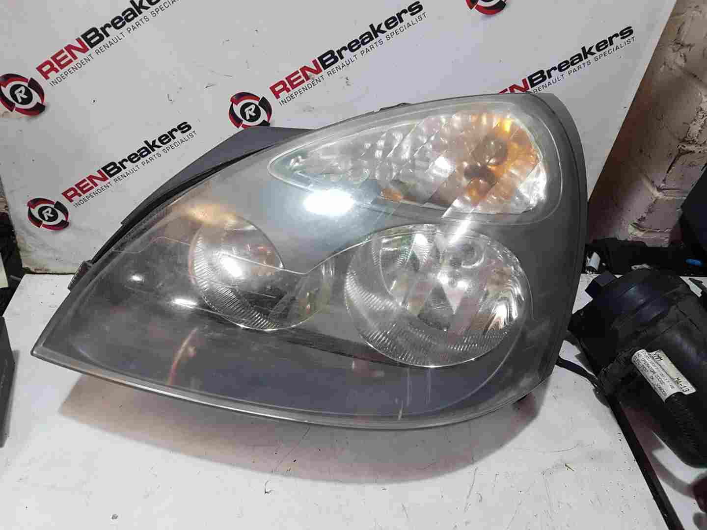 Renault Clio MK2 2001-2006 Passenger NSF Front Headlight Grey Cloudy 8200478986