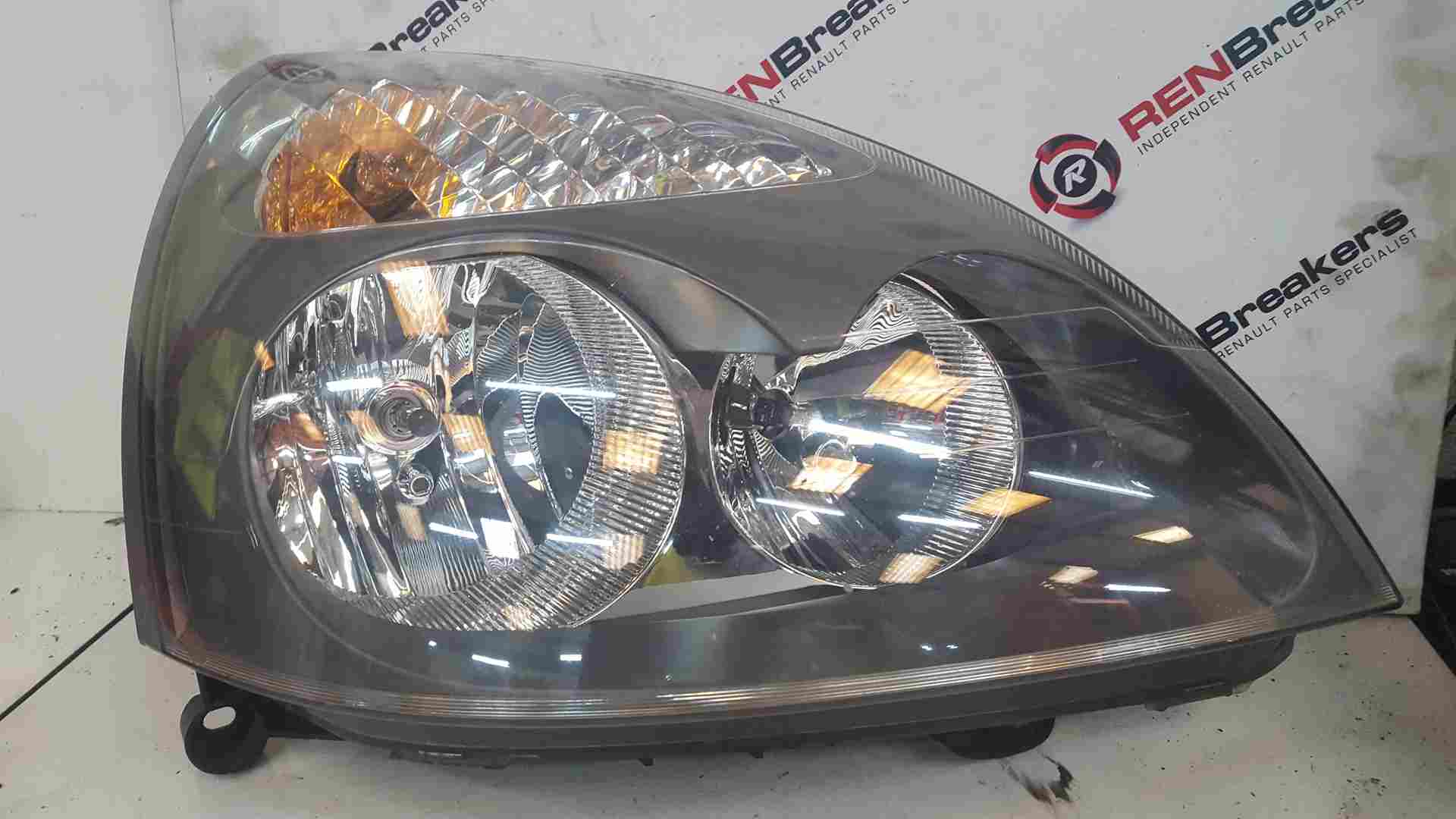 Renault Clio MK2 2001-2006 Passenger NSF Front Headlight Grey Grade A