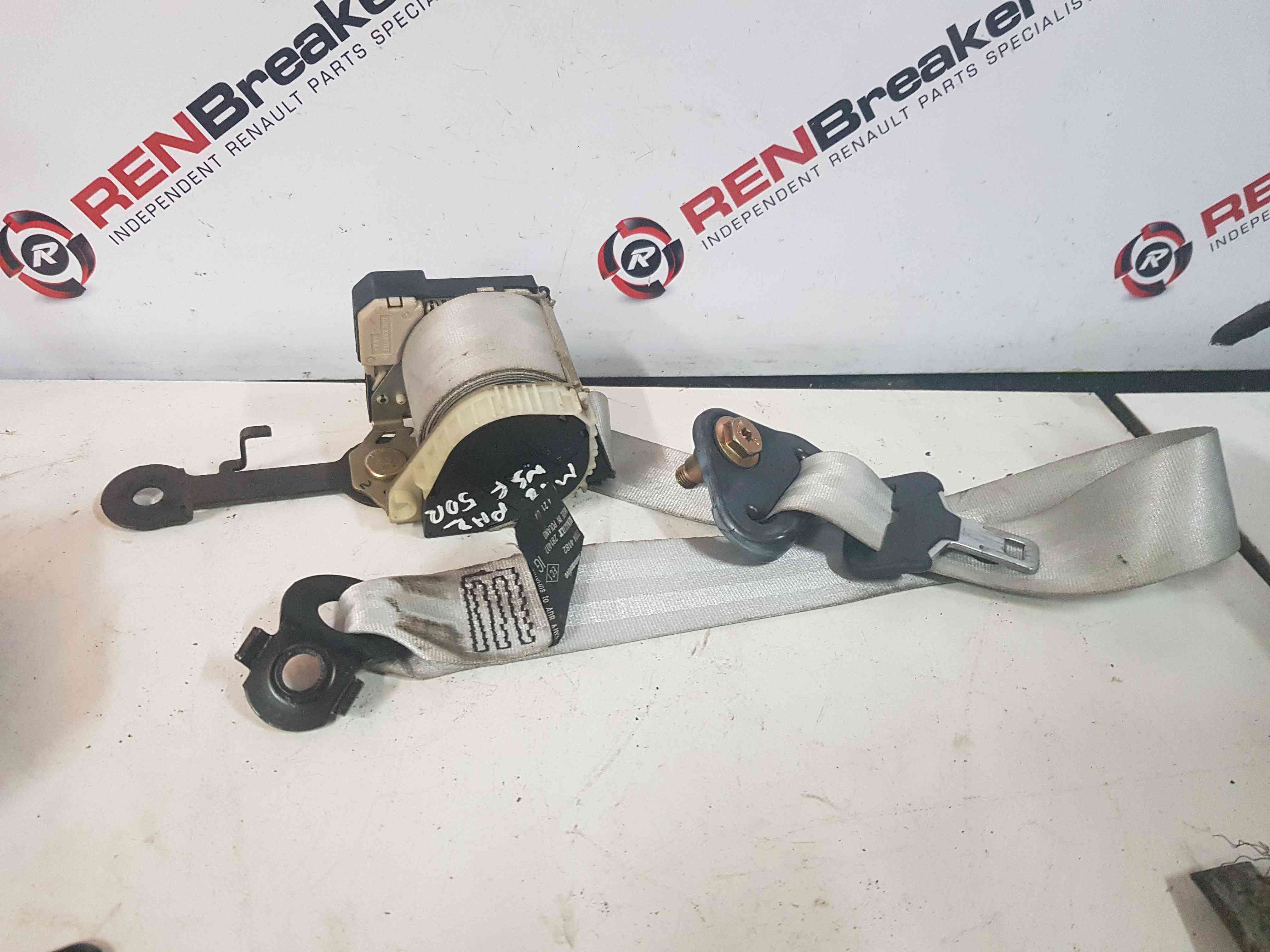 Thumb 2 Renault Clio MK2 2001-2006 Passenger NSF Front Seat Belt Silver 5Dr