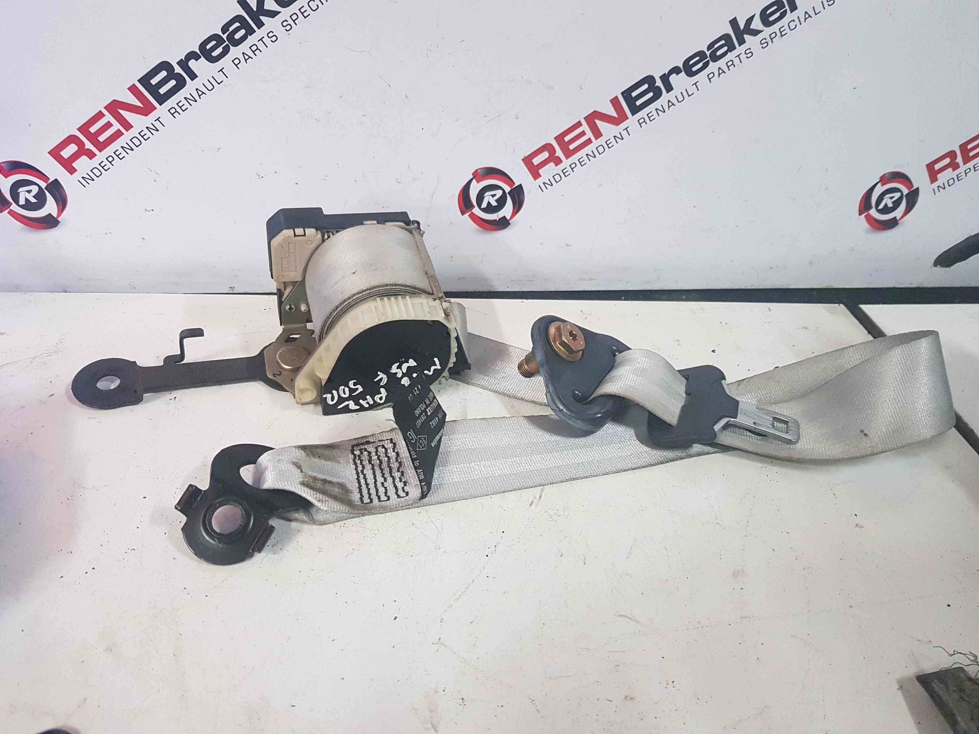 Thumb 3 Renault Clio MK2 2001-2006 Passenger NSF Front Seat Belt Silver 5Dr