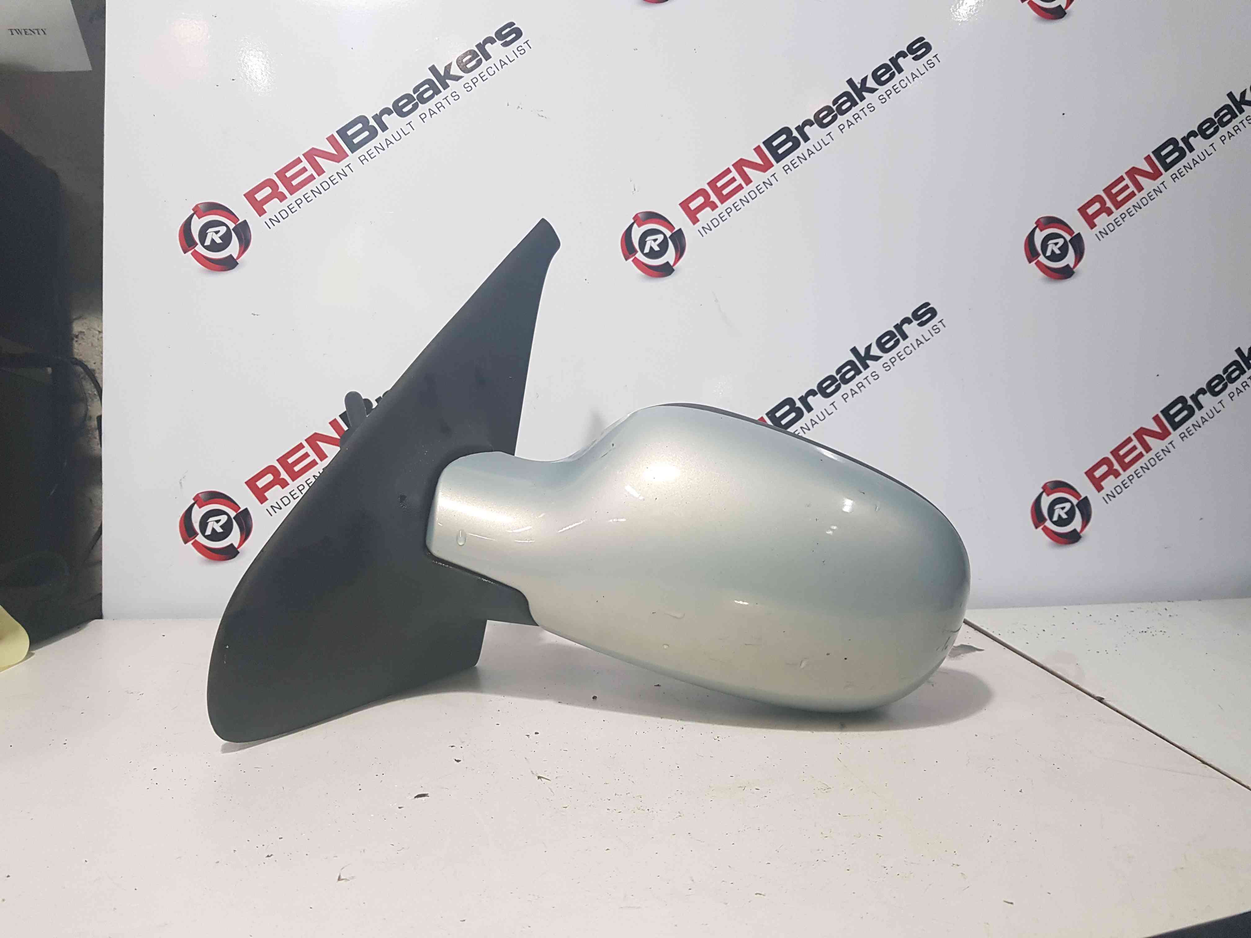 Thumb 2 Renault Clio MK2 2001-2006 Passenger Ns Wing Mirror Silver 632 Manual
