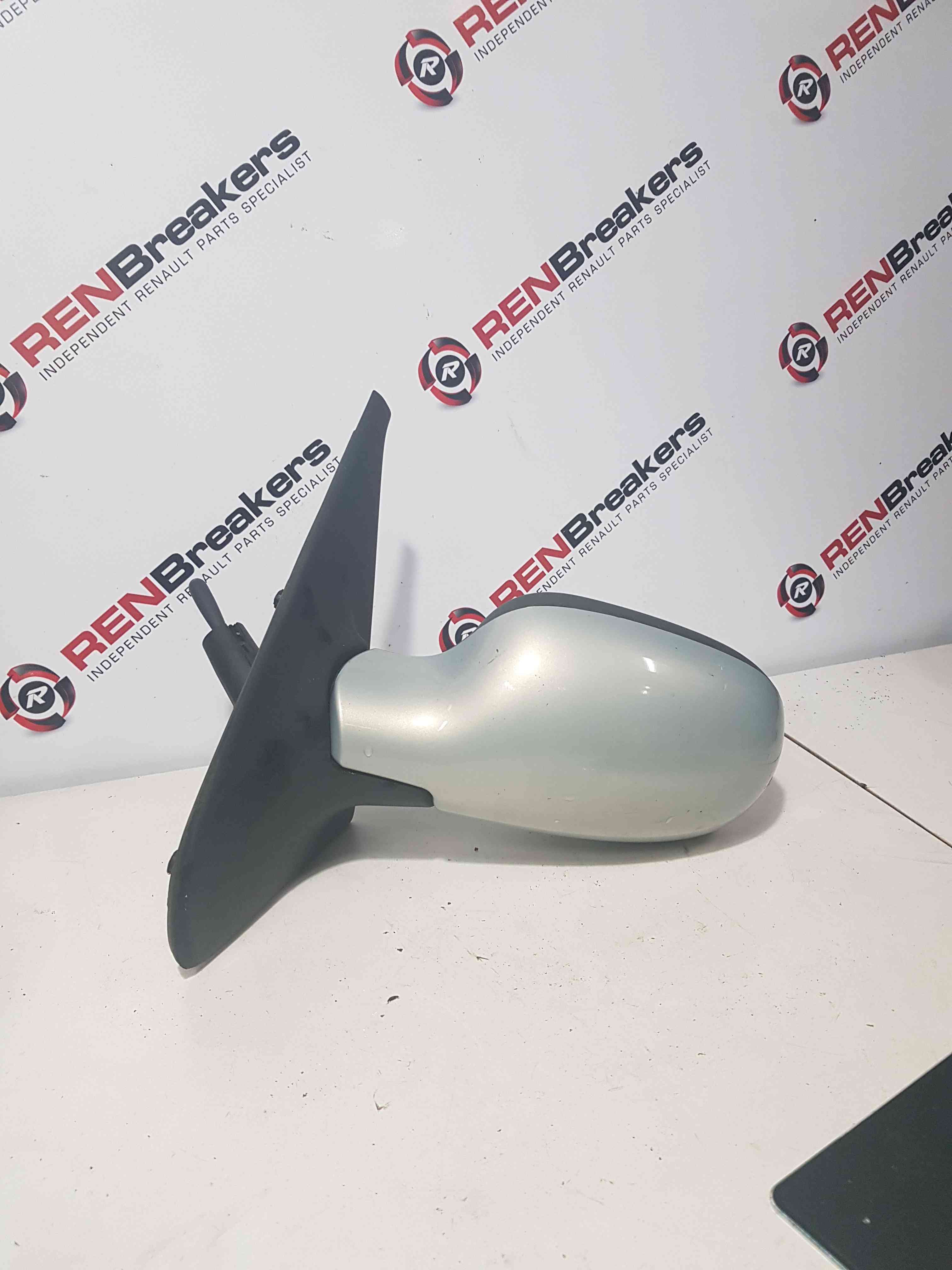Thumb 3 Renault Clio MK2 2001-2006 Passenger Ns Wing Mirror Silver 632 Manual
