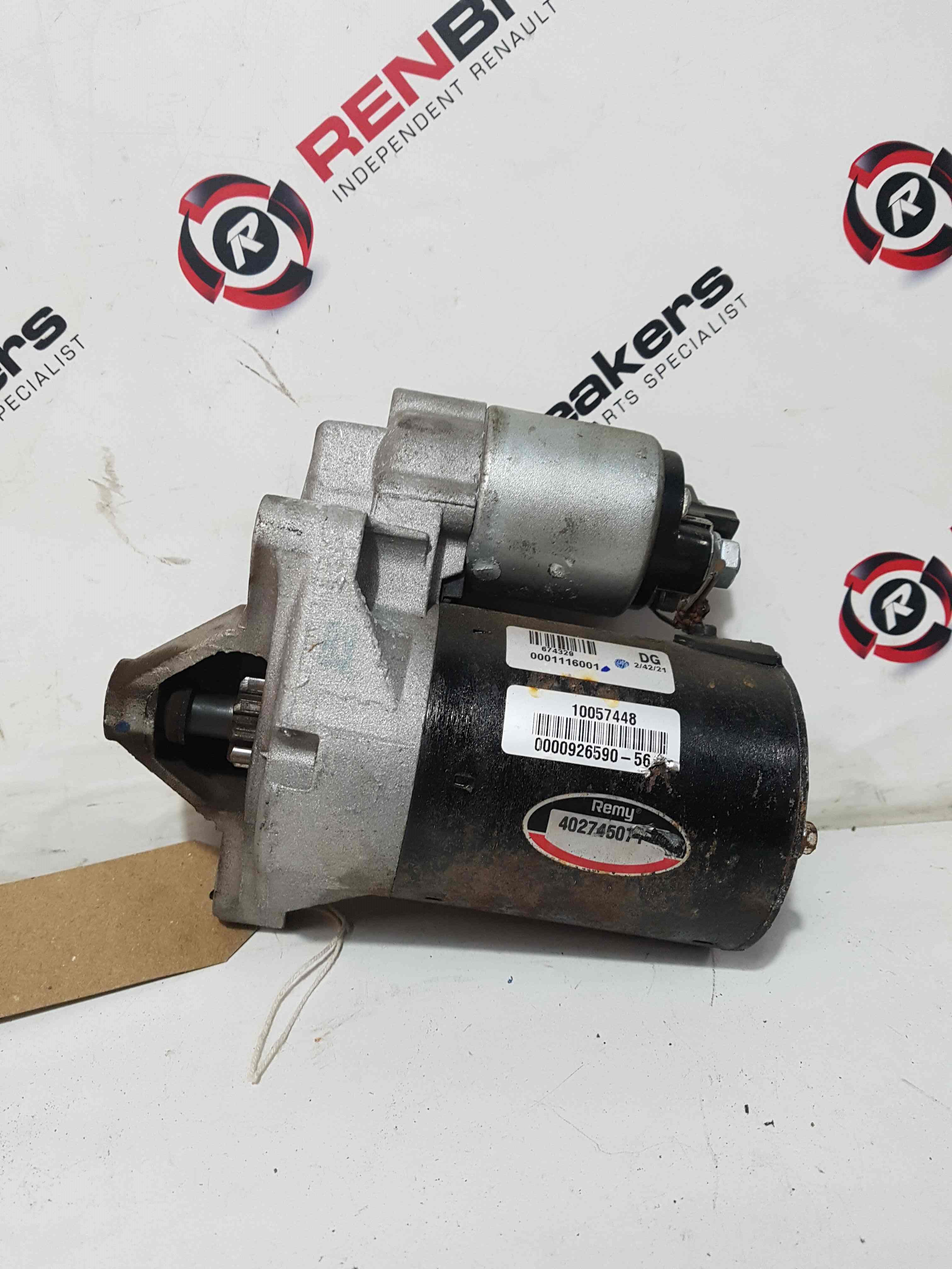 Thumb 2 Renault Clio MK2 Mk3 MK4 1998-2018 1.2 8V 16V Starter Motor Starting Remy 