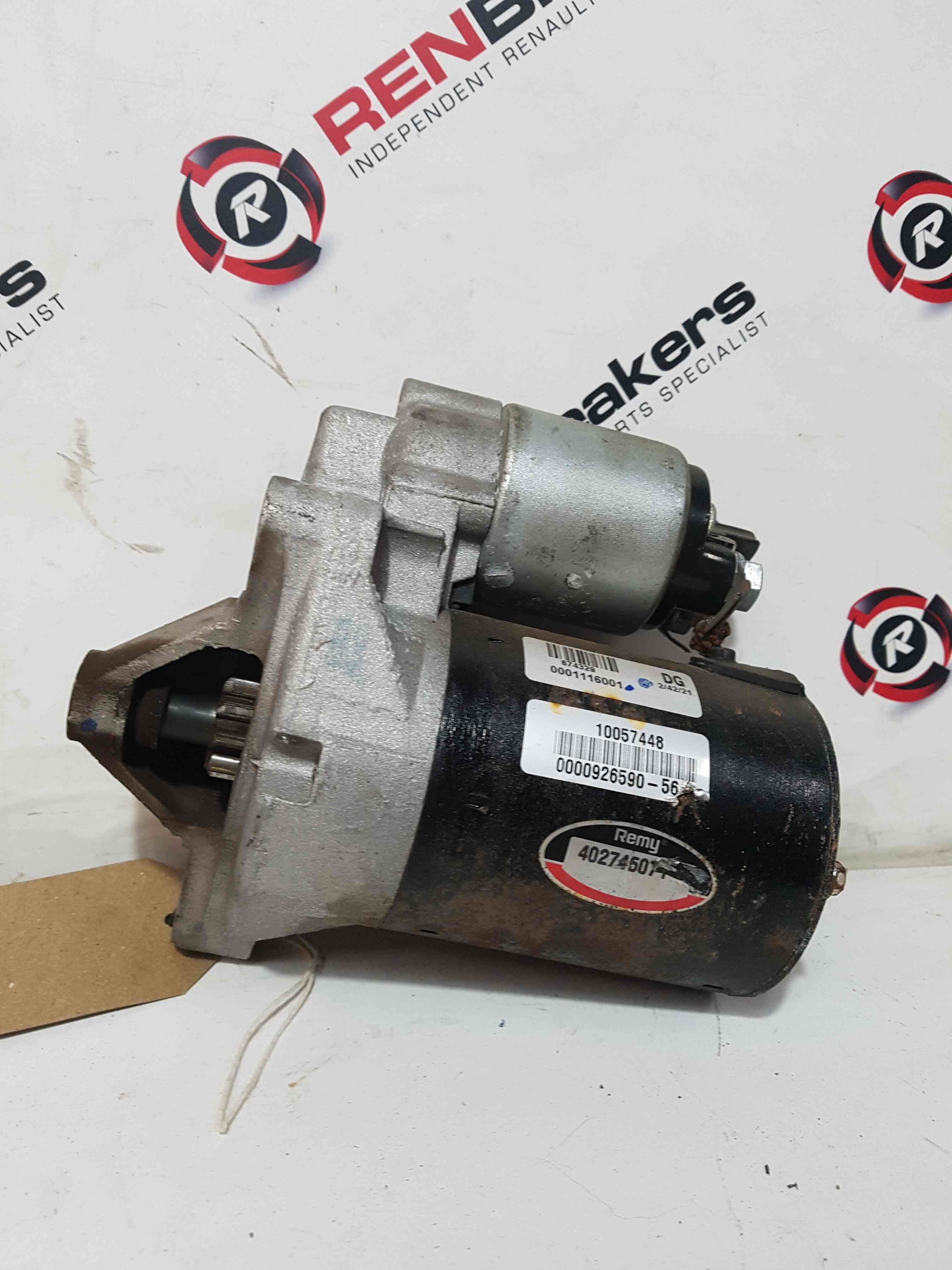 Thumb 6 Renault Clio MK2 Mk3 MK4 1998-2018 1.2 8V 16V Starter Motor Starting Remy 