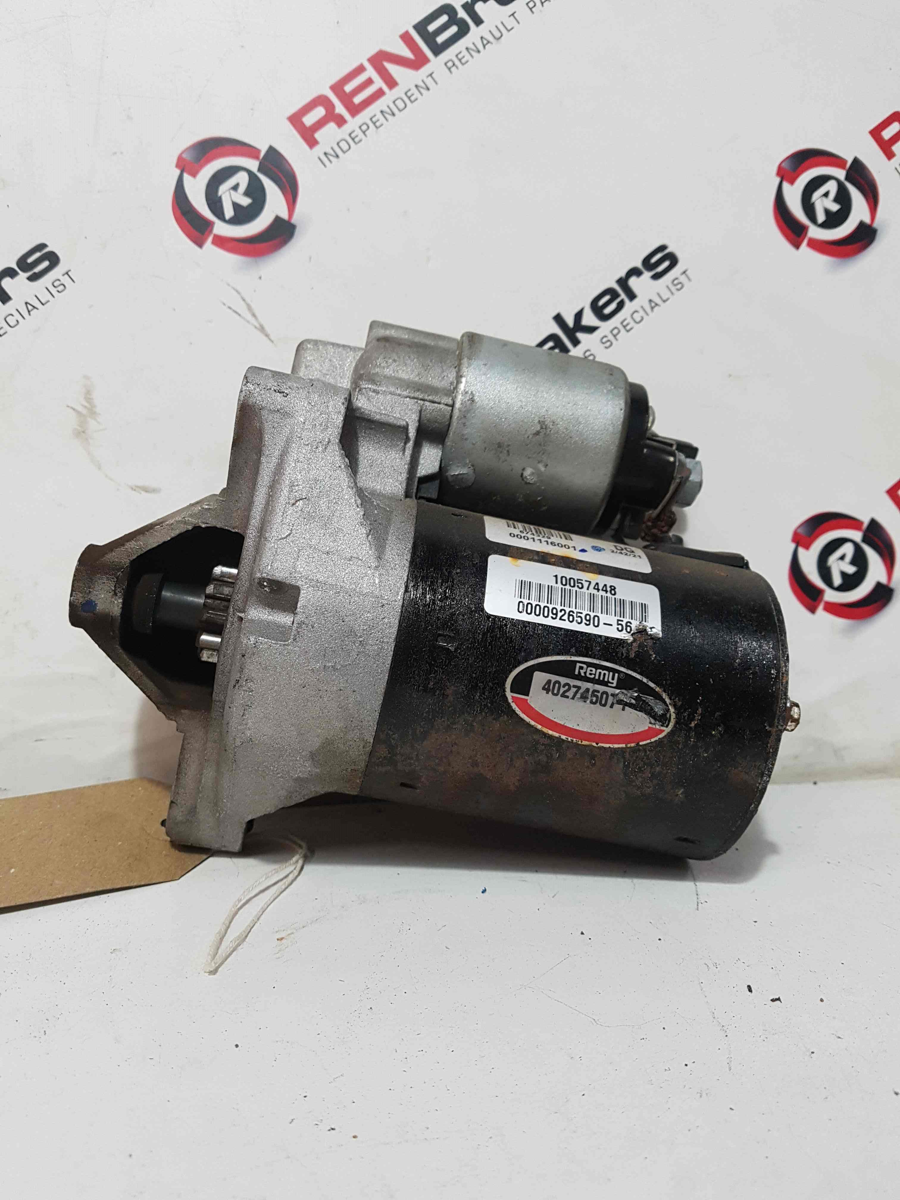 Thumb 7 Renault Clio MK2 Mk3 MK4 1998-2018 1.2 8V 16V Starter Motor Starting Remy 