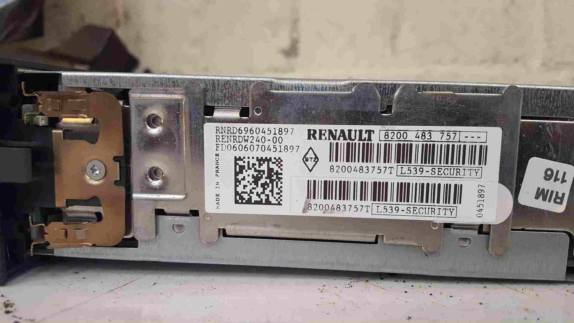 Thumb 3 Renault Clio MK3   Modus 2005-2012 Cd Player Update List Radio + Code Some Marks