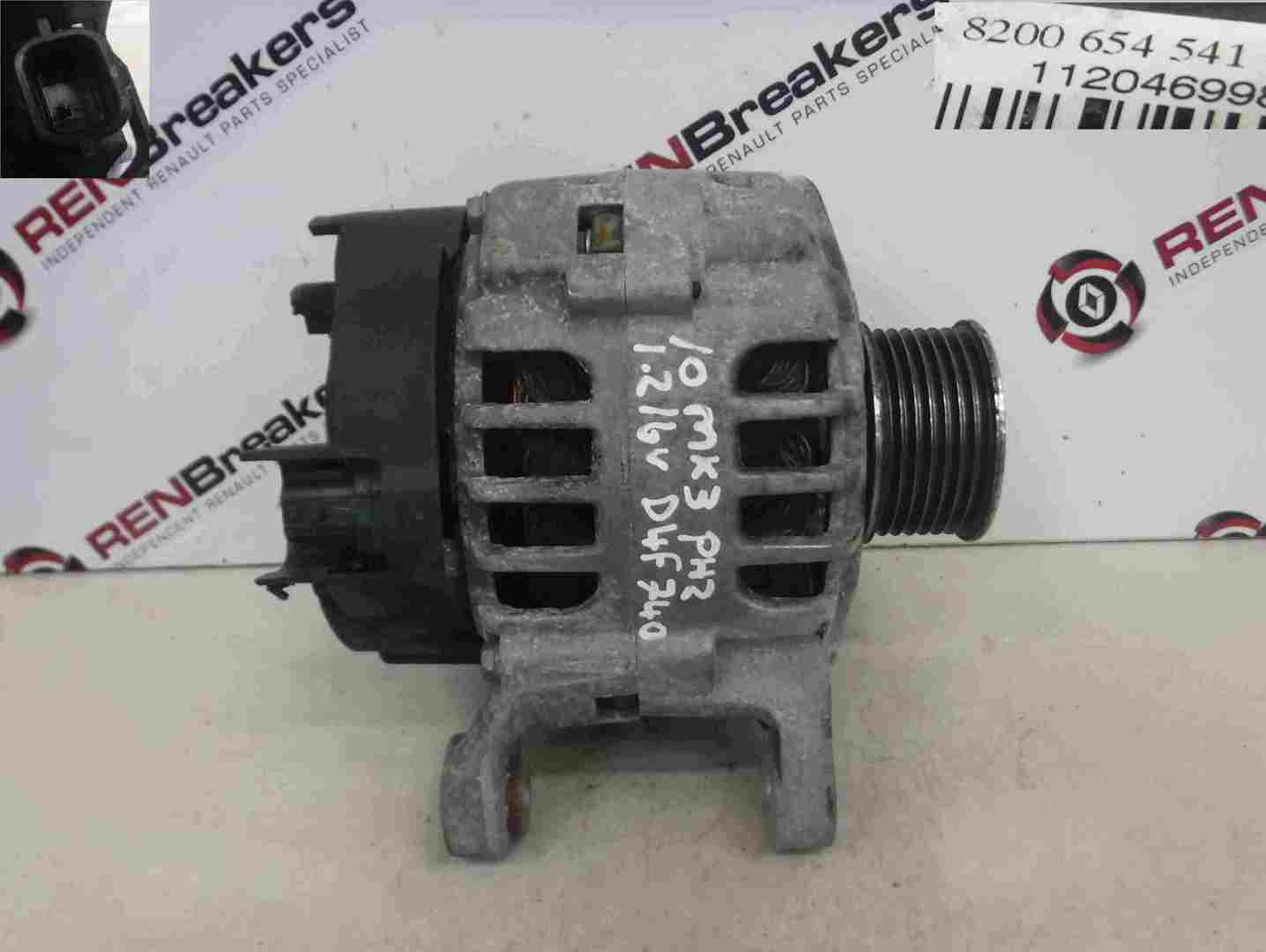 Renault Clio MK3   Modus 2005-2012 1.2 16v Alternator D4F 740 786 8200654541