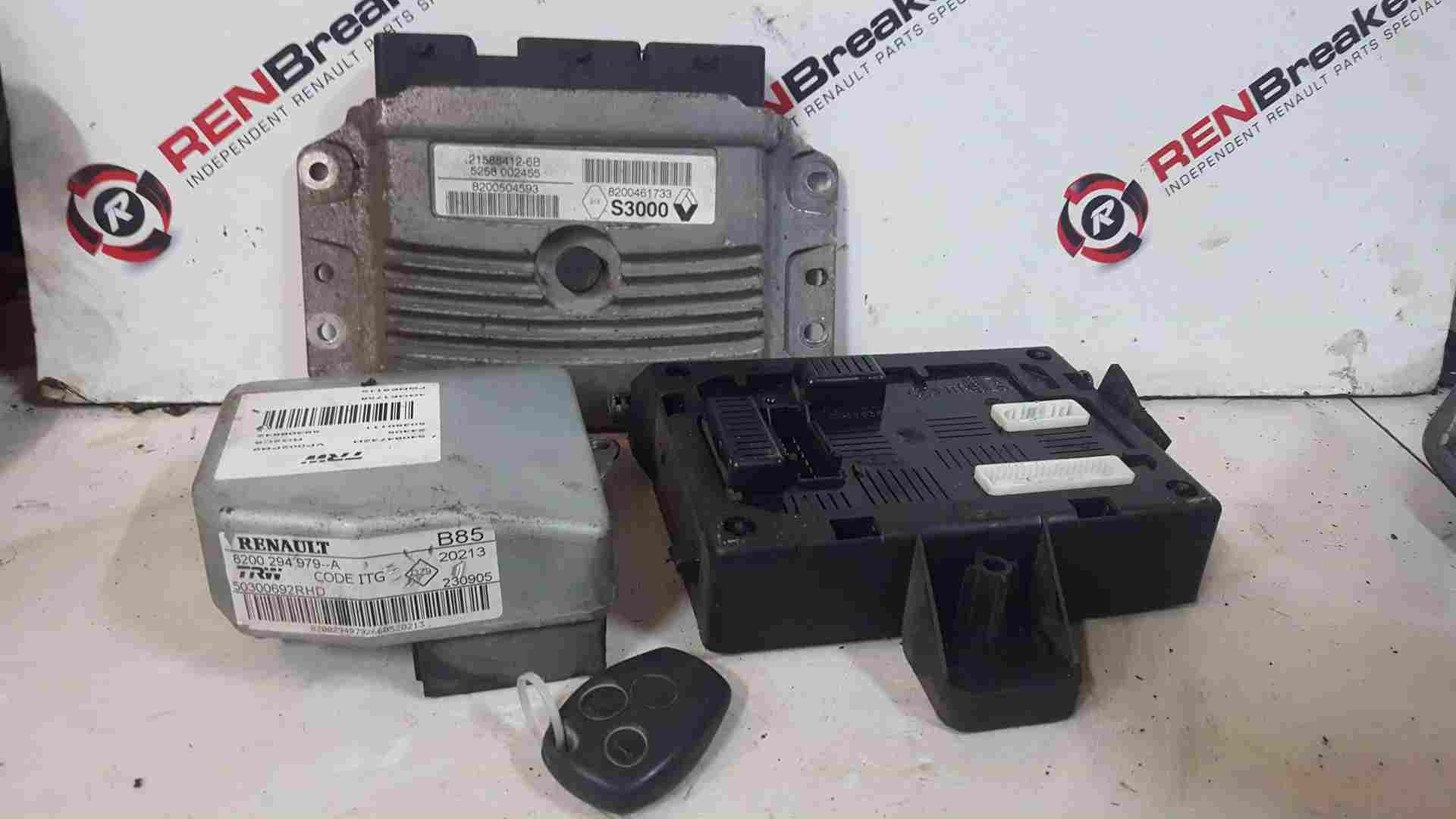 Thumb 3 Renault Clio MK3 2005-2009 1.4 16V ECU Set UCH Bcm Immobiliser   KEY Fob