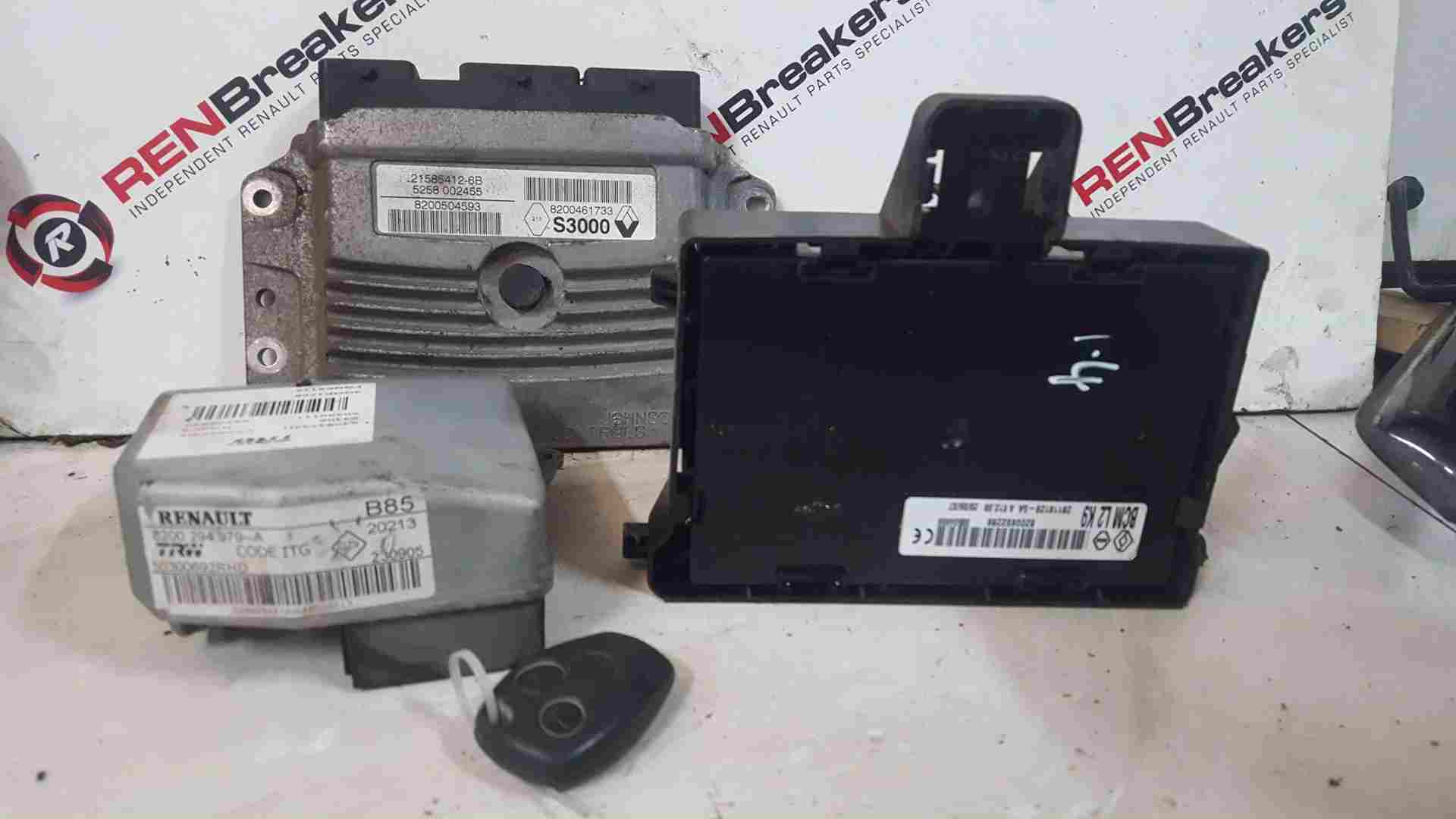 Thumb 4 Renault Clio MK3 2005-2009 1.4 16V ECU Set UCH Bcm Immobiliser   KEY Fob