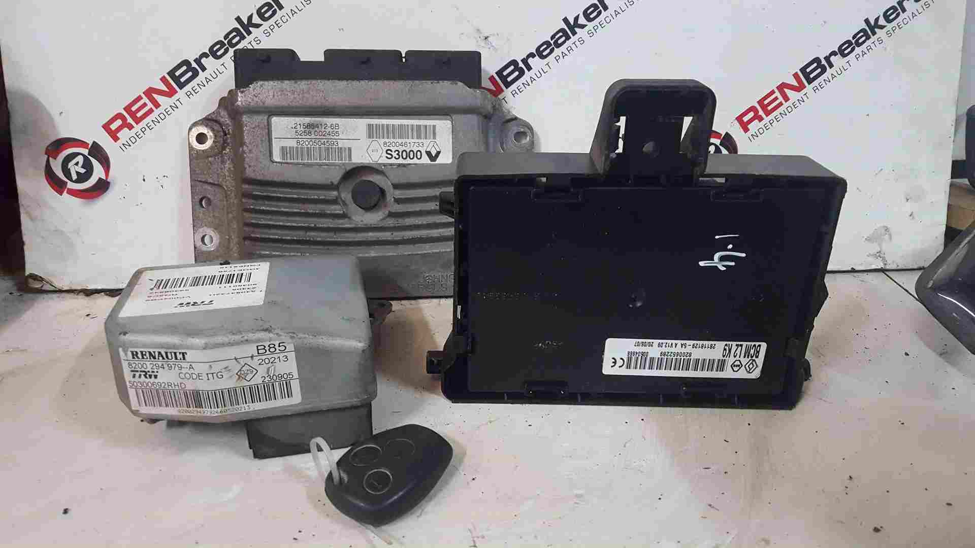 Thumb 6 Renault Clio MK3 2005-2009 1.4 16V ECU Set UCH Bcm Immobiliser   KEY Fob