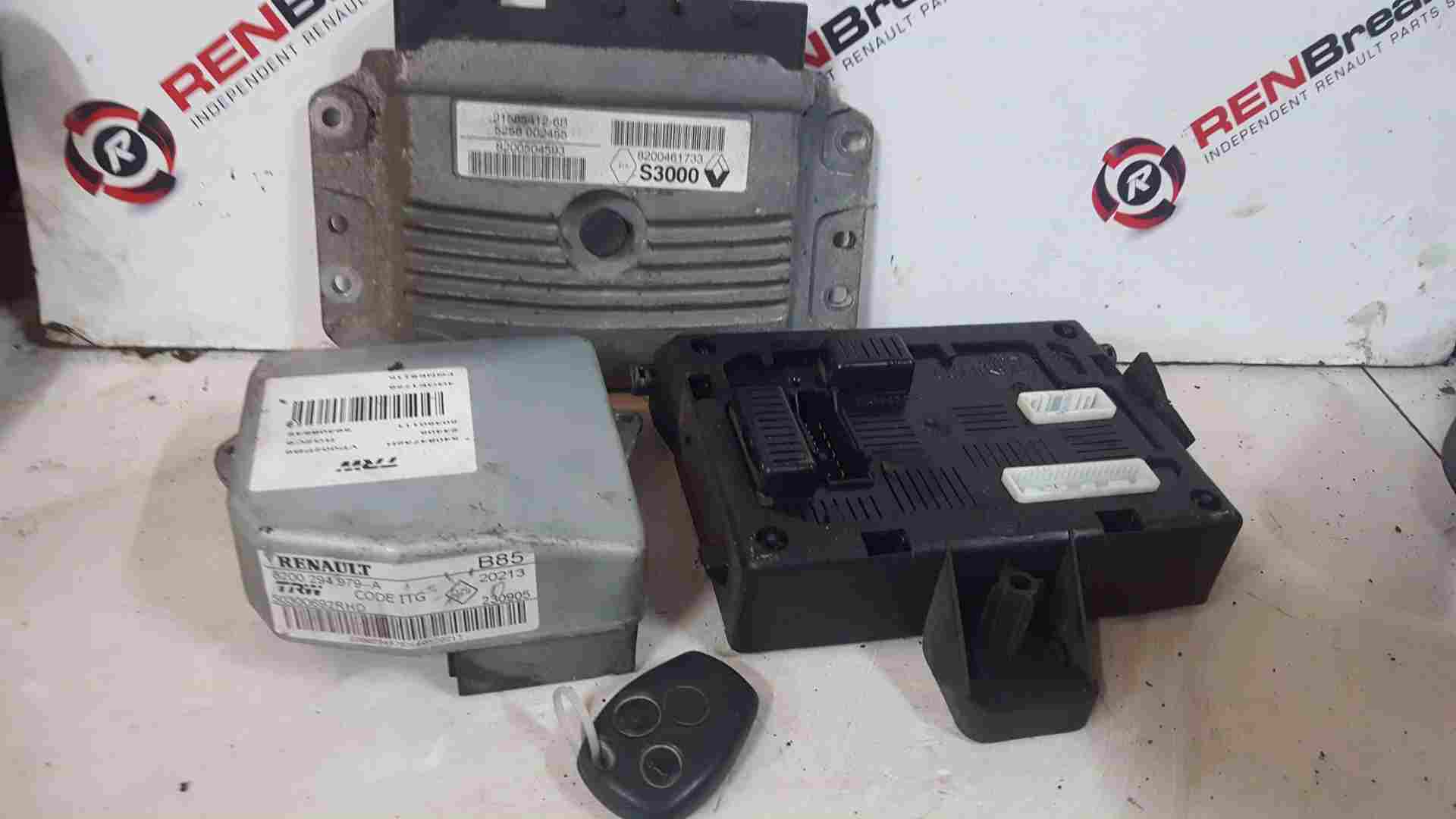 Renault Clio MK3 2005-2009 1.4 16V ECU Set UCH Bcm Immobiliser   KEY Fob
