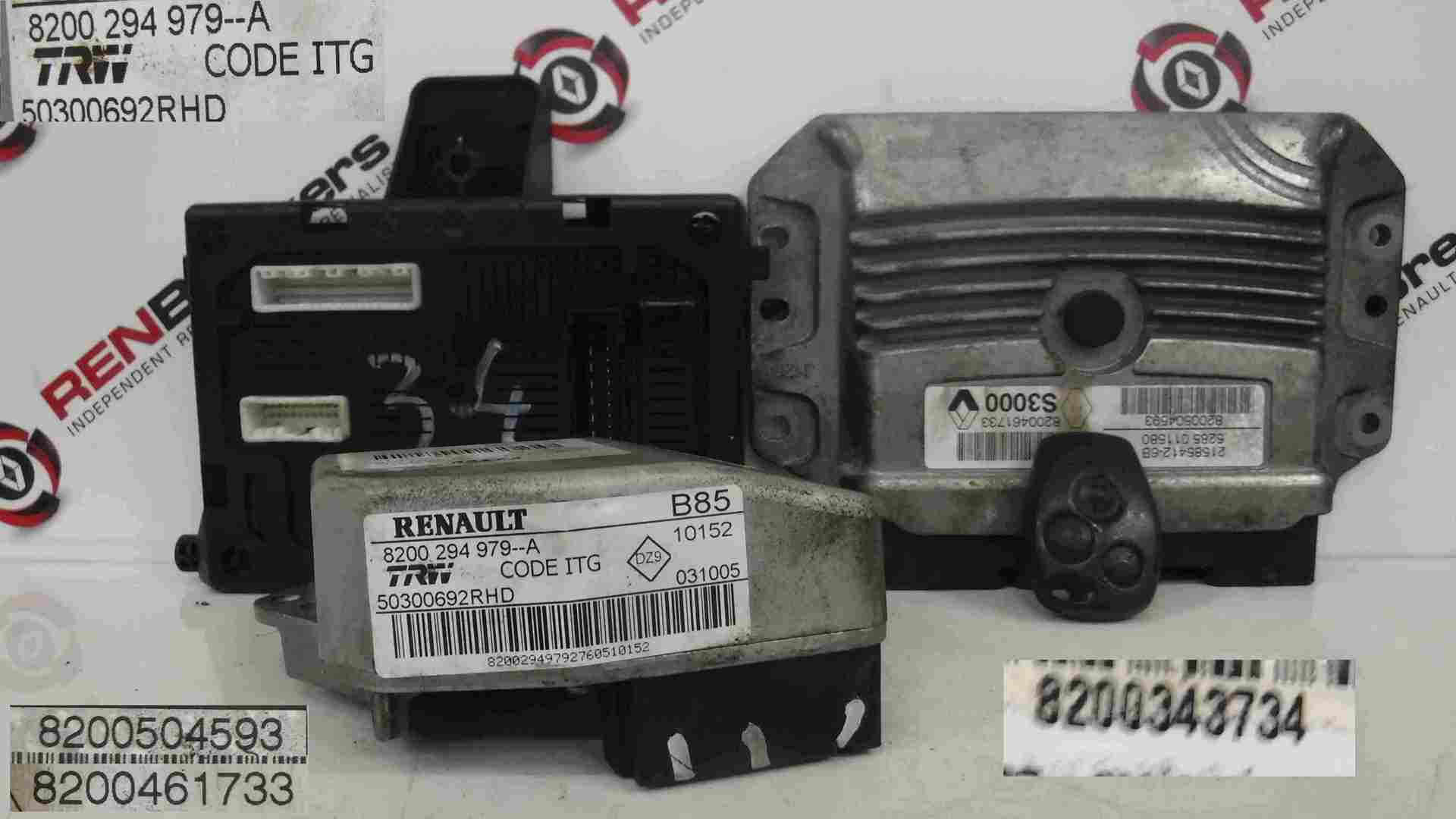 Renault Clio MK3 2005-2009 1.4 16v ECU SET KIT UCH BCM Steering Key Fob